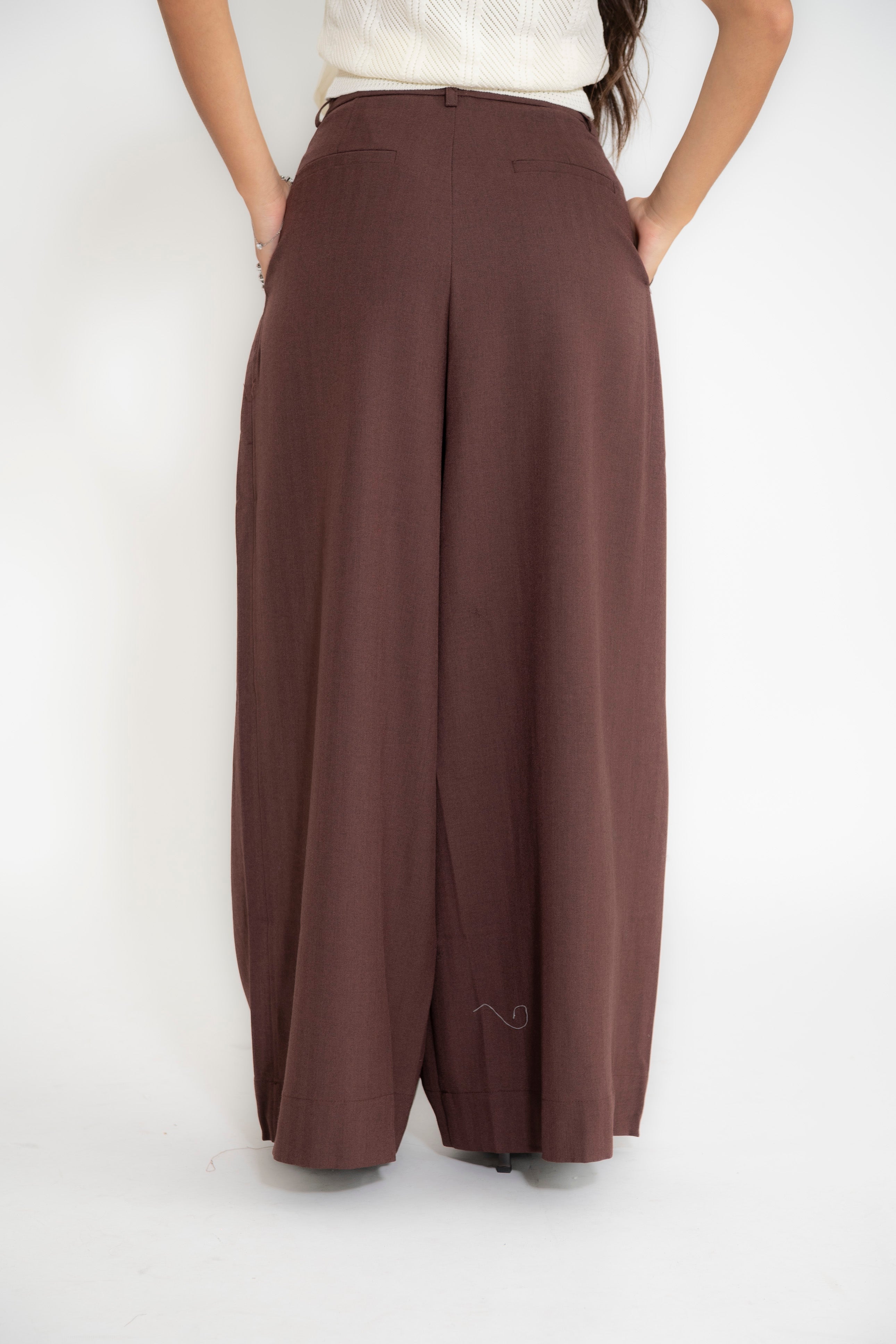 Pantalone palazzo bordeaux