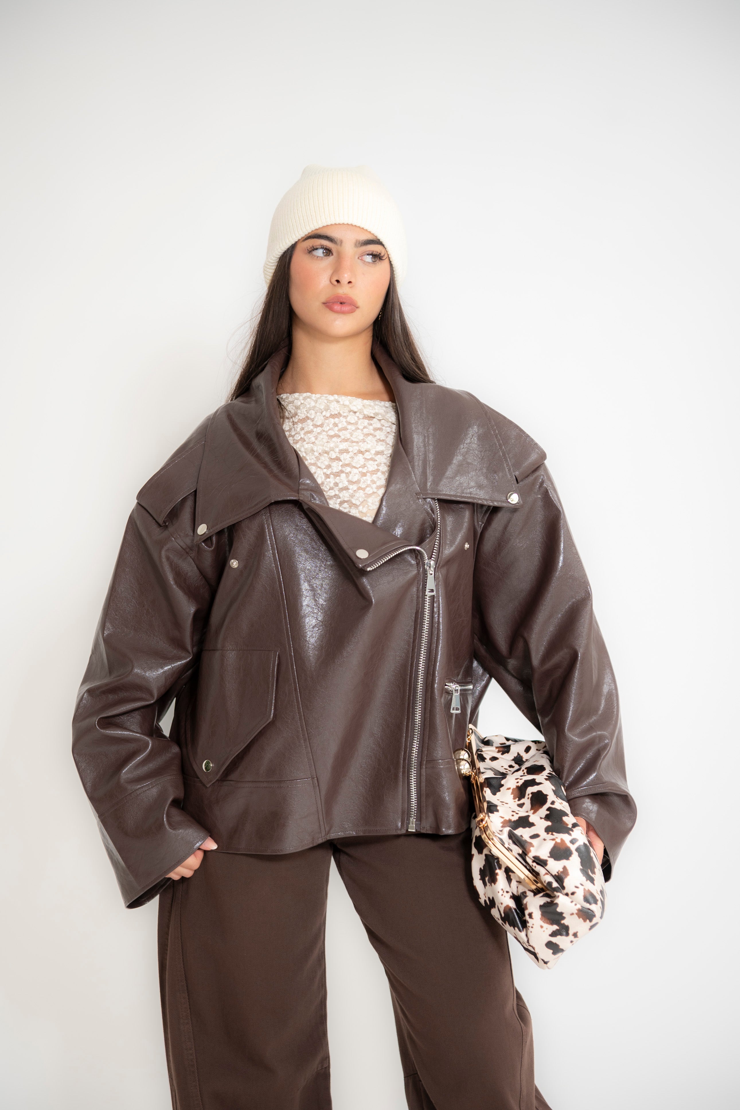Chiodo oversize brown