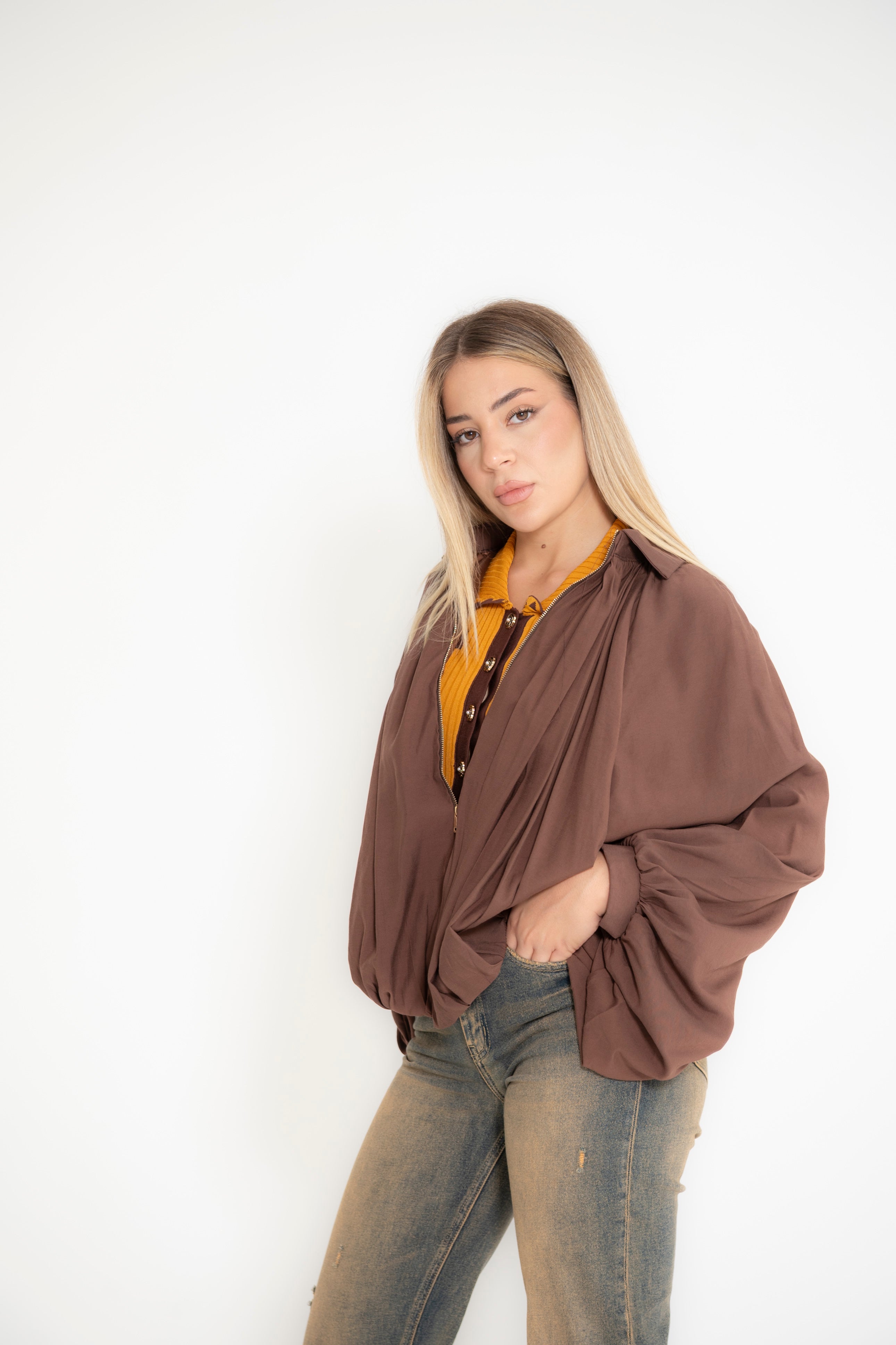 Giubbino camicia manica ampia