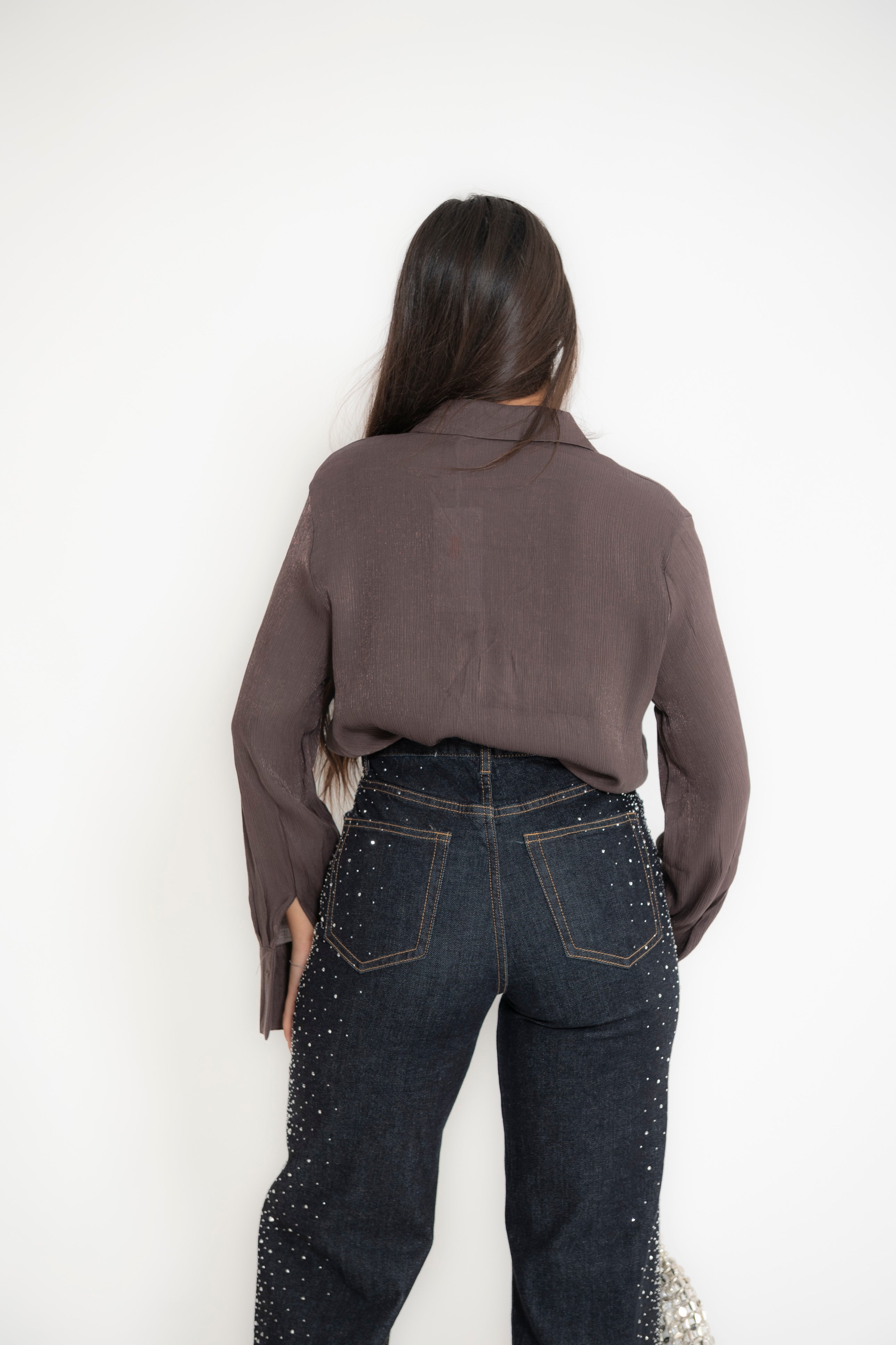 Camicia con scollo corallini
