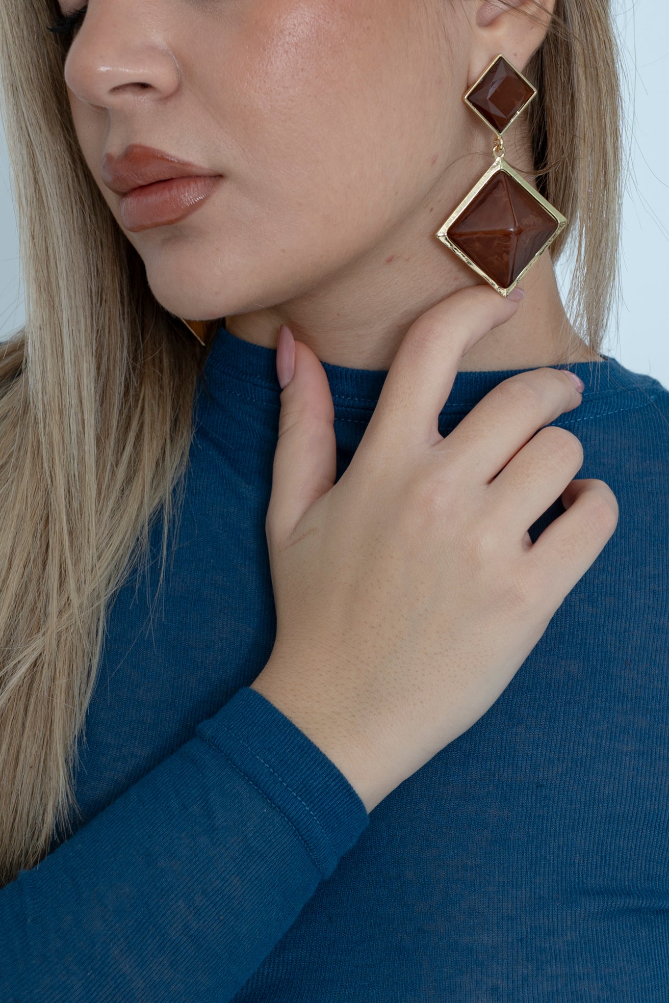 Orecchini a forma geometrica