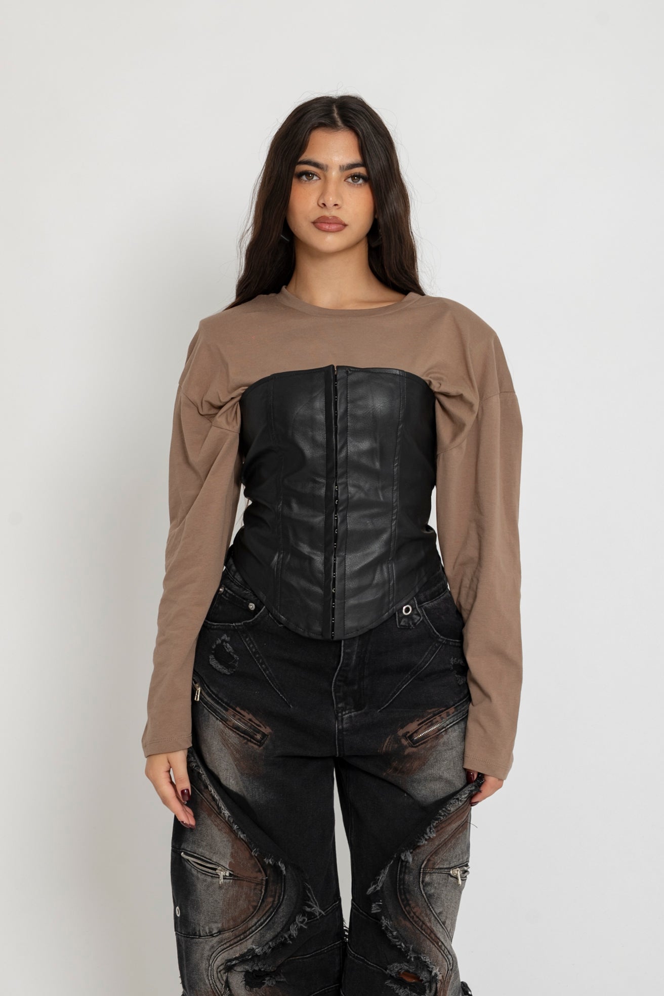 Corsetto in ecopelle black