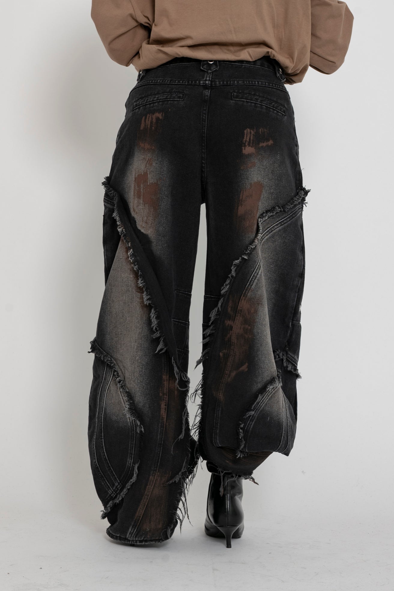 Jeans ballon black&brown