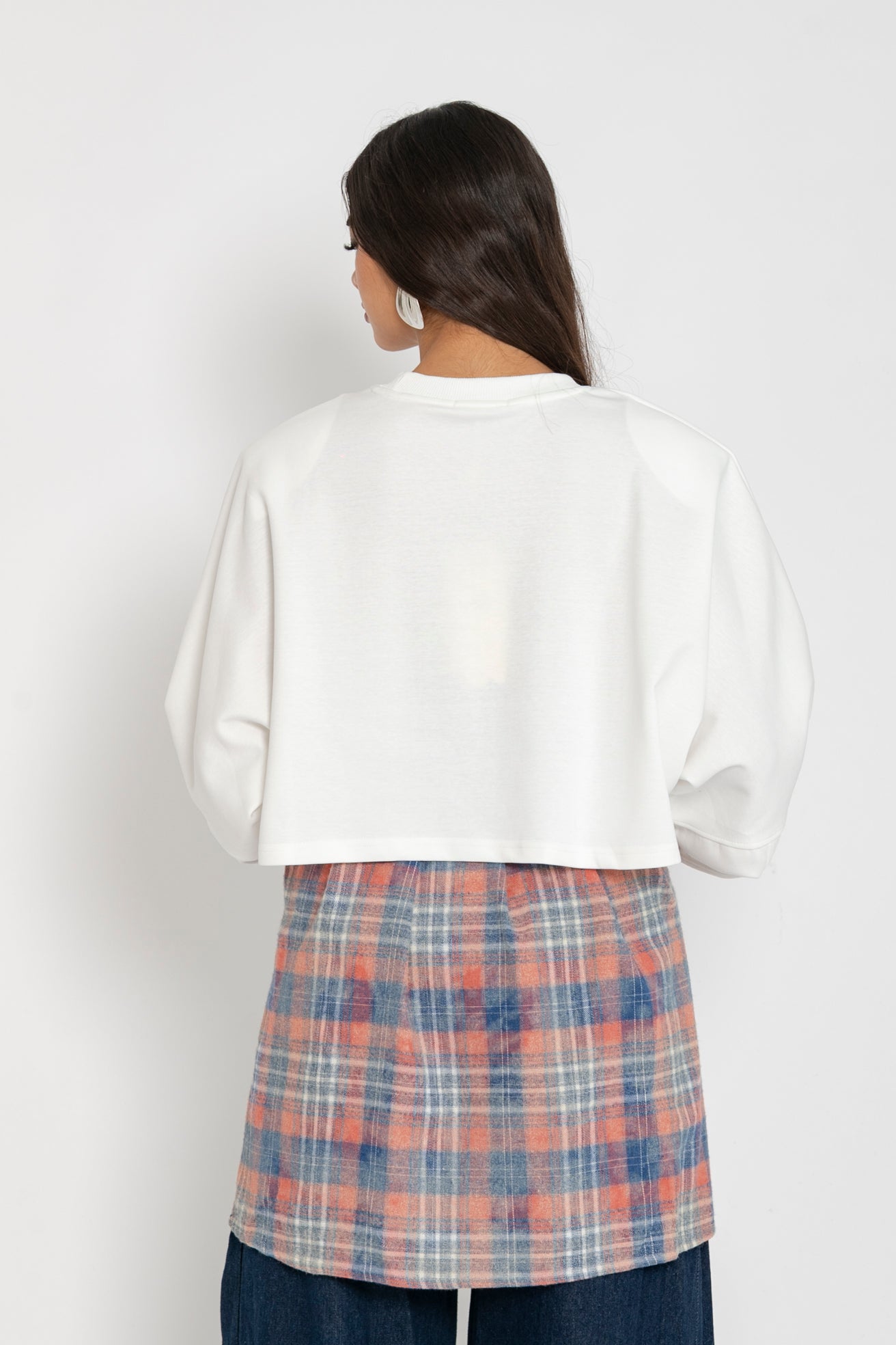 Felpa crop con spalline