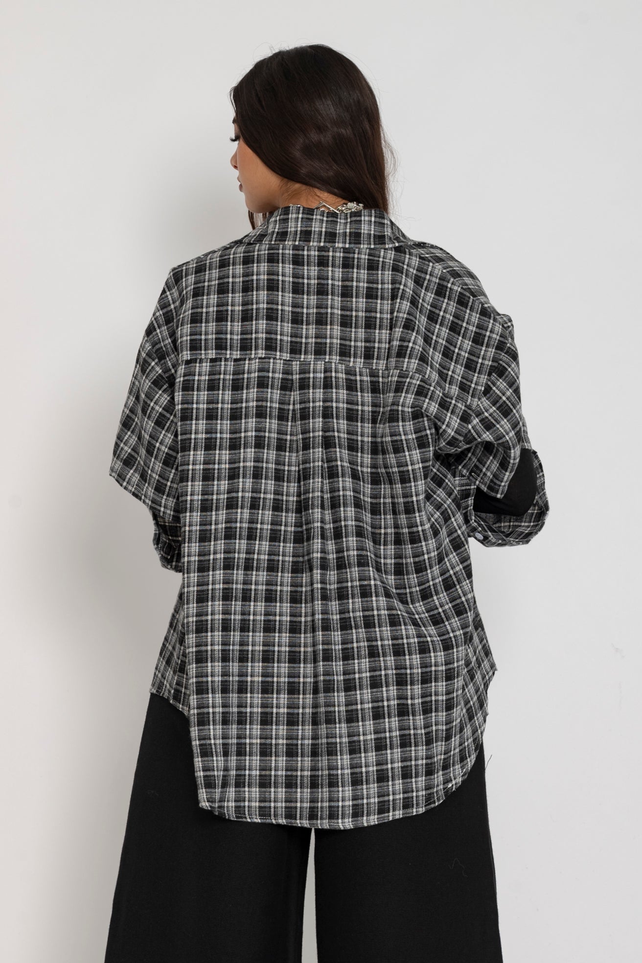 Camicia in flanella con apertura