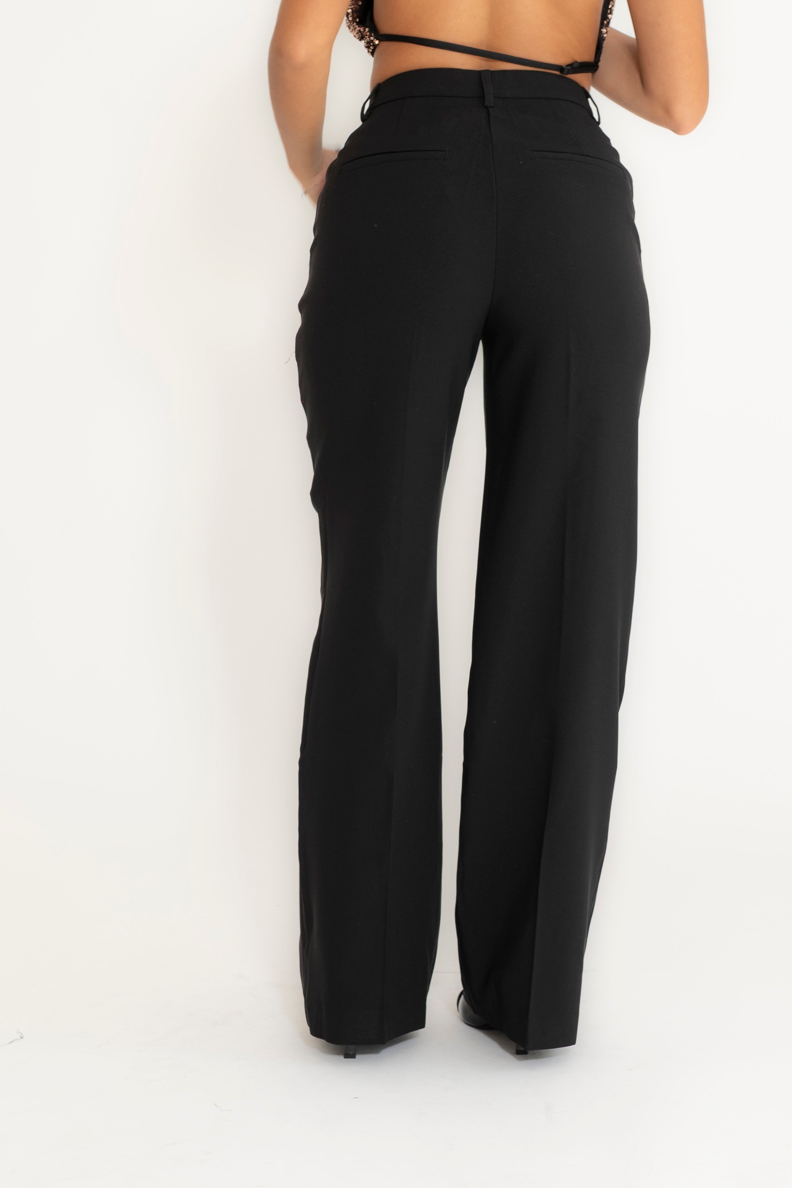 Pantalone gamba dritta black