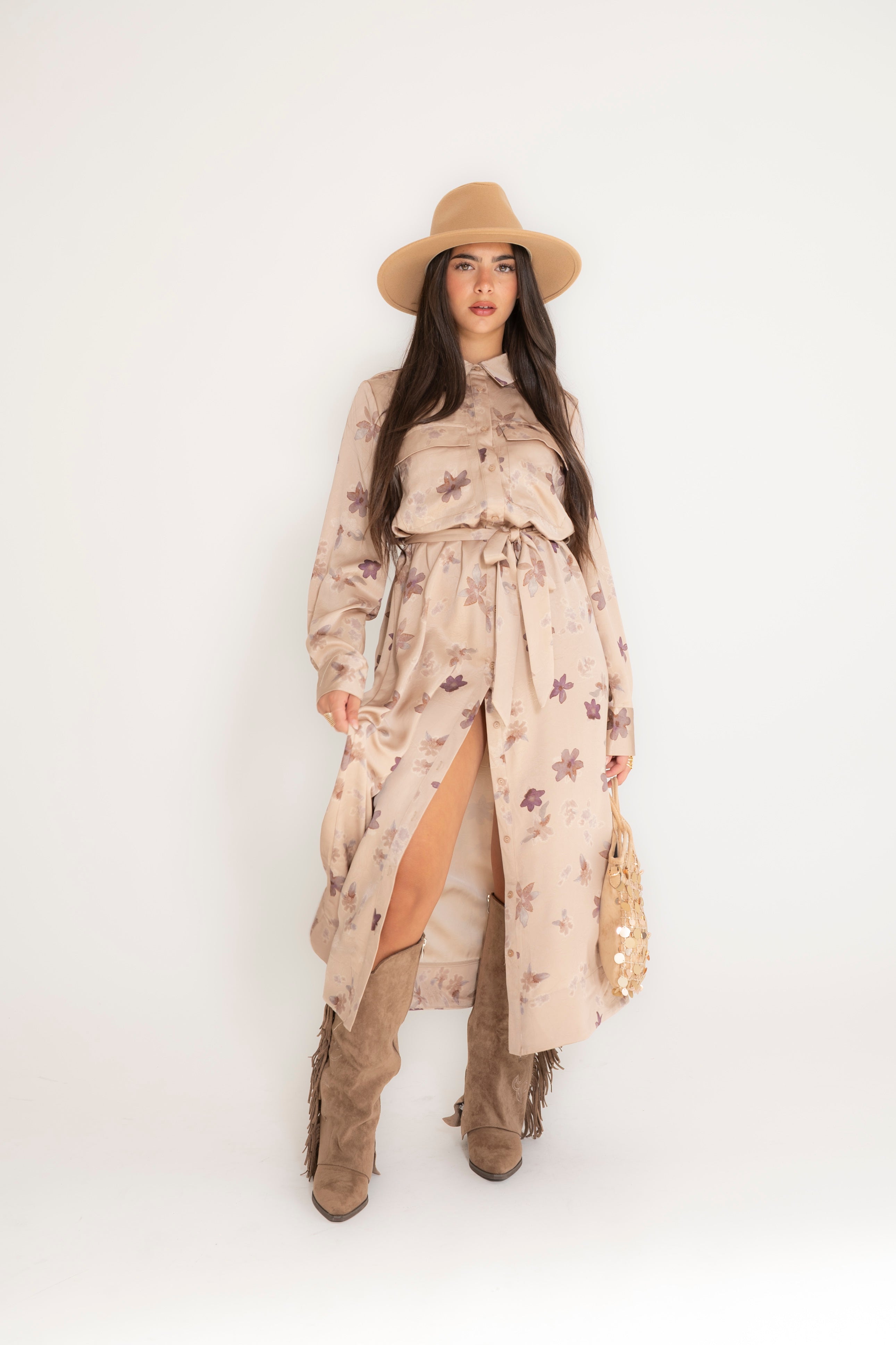 Abito camicia fiore