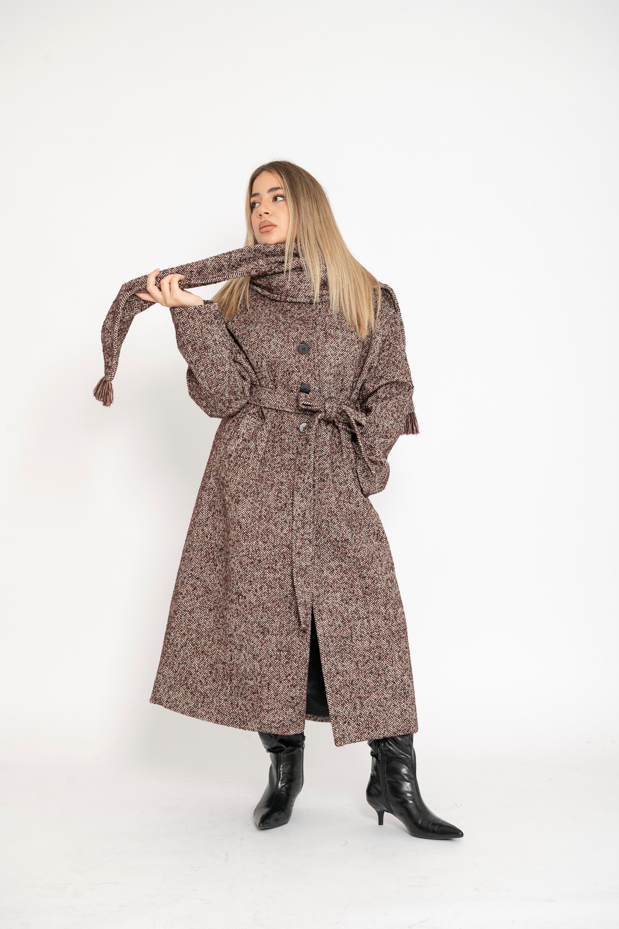 Cappotto con sciarpa Lumina