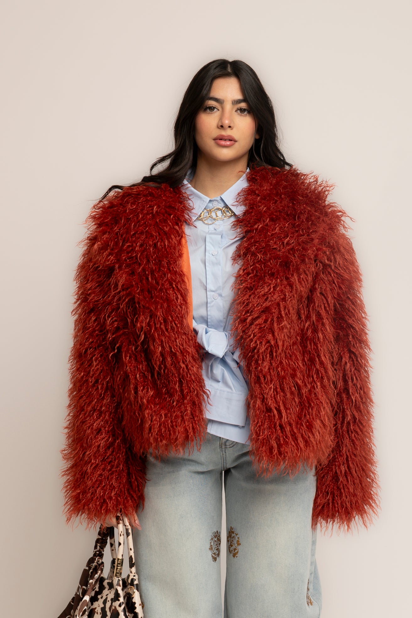 Pelliccia teddy orange