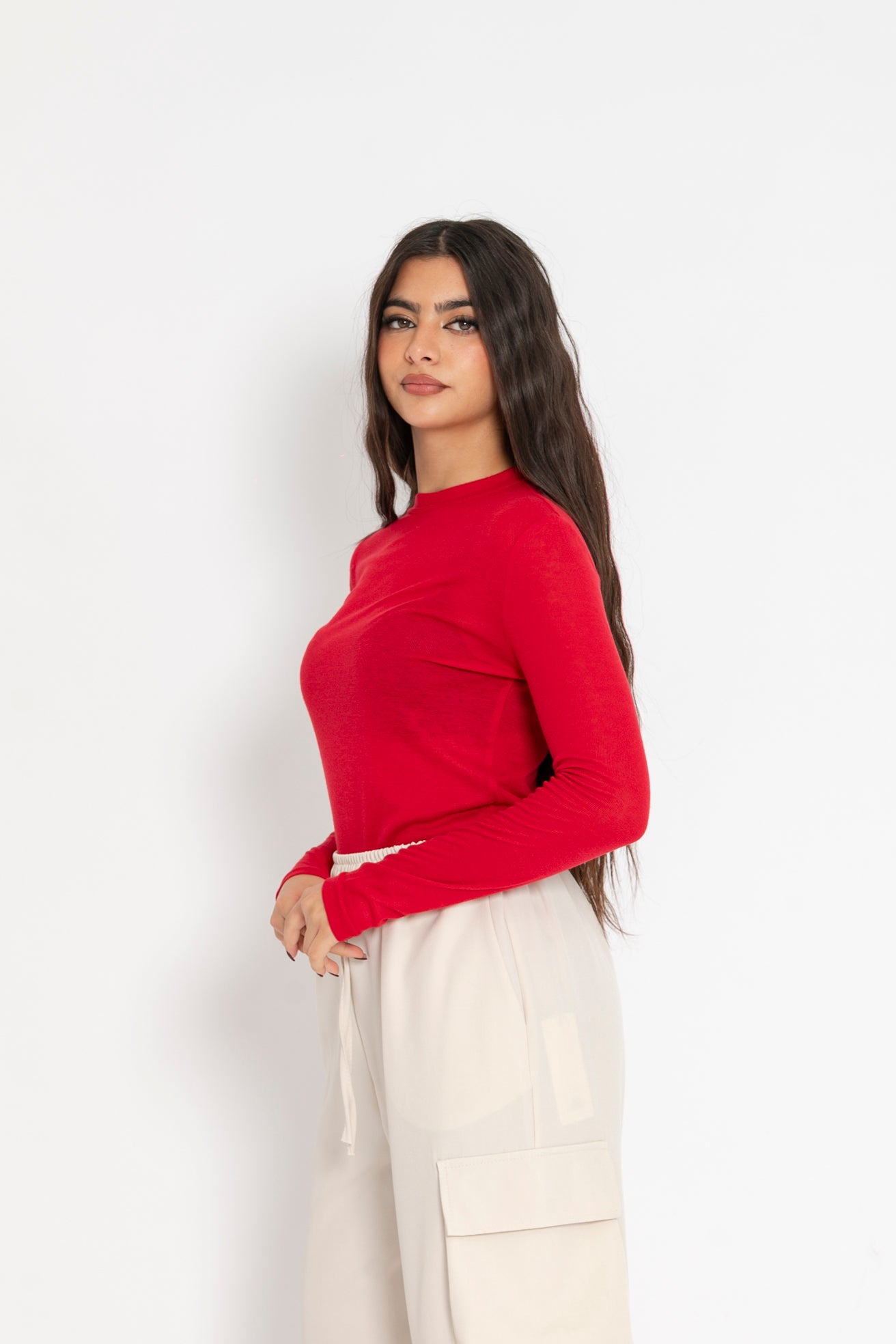 Maglia basic semitrasparente