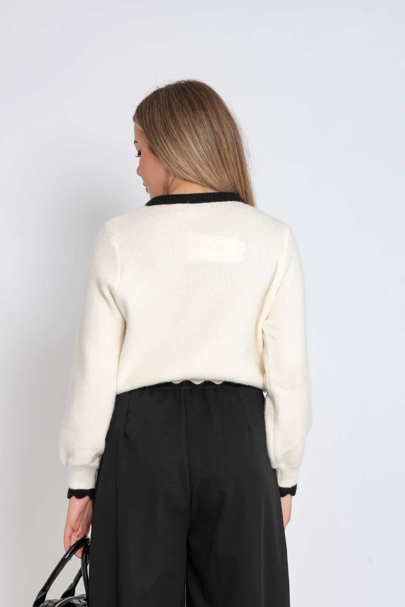 Cardigan con foulard