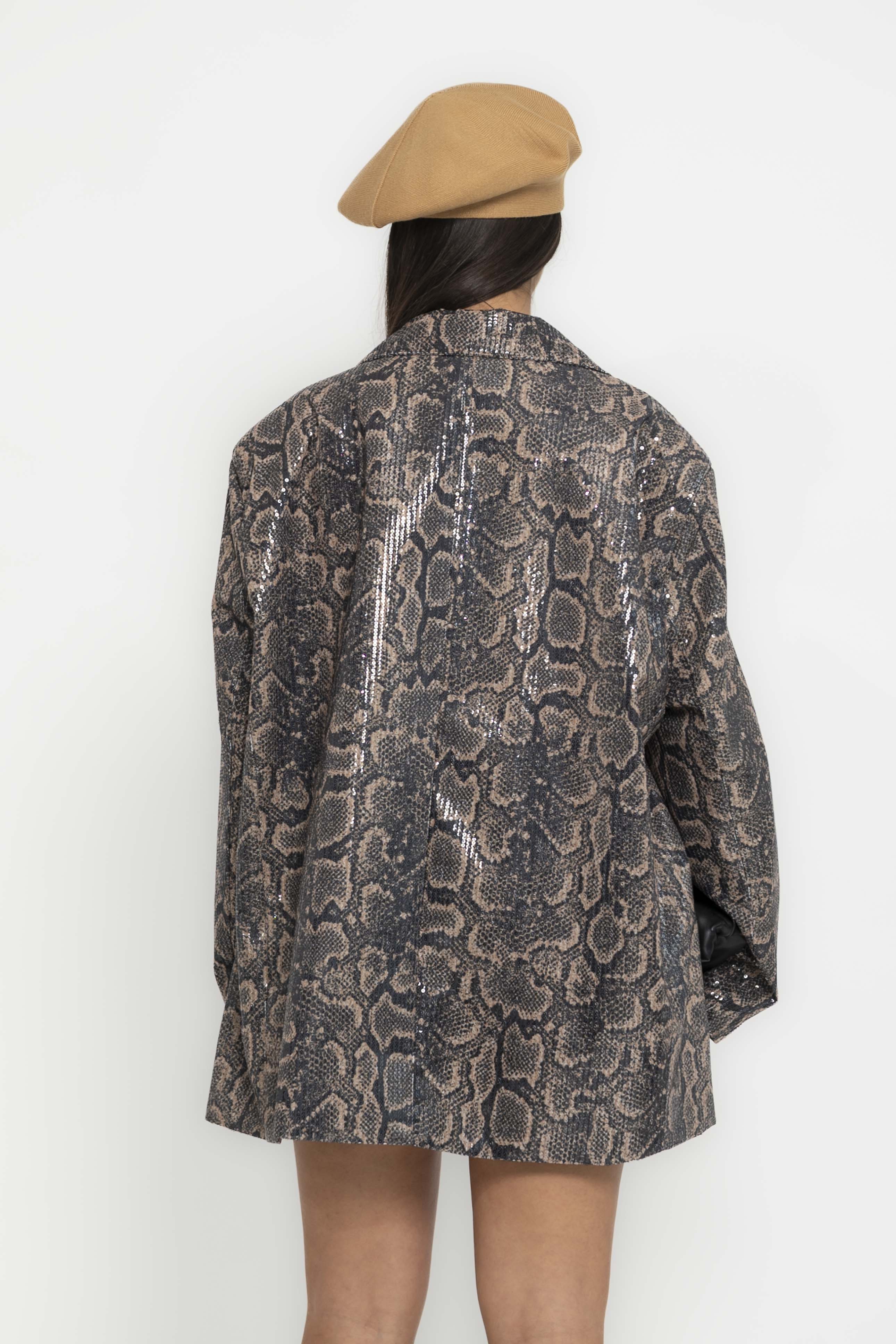 Blazer oversize pitonato Lumina