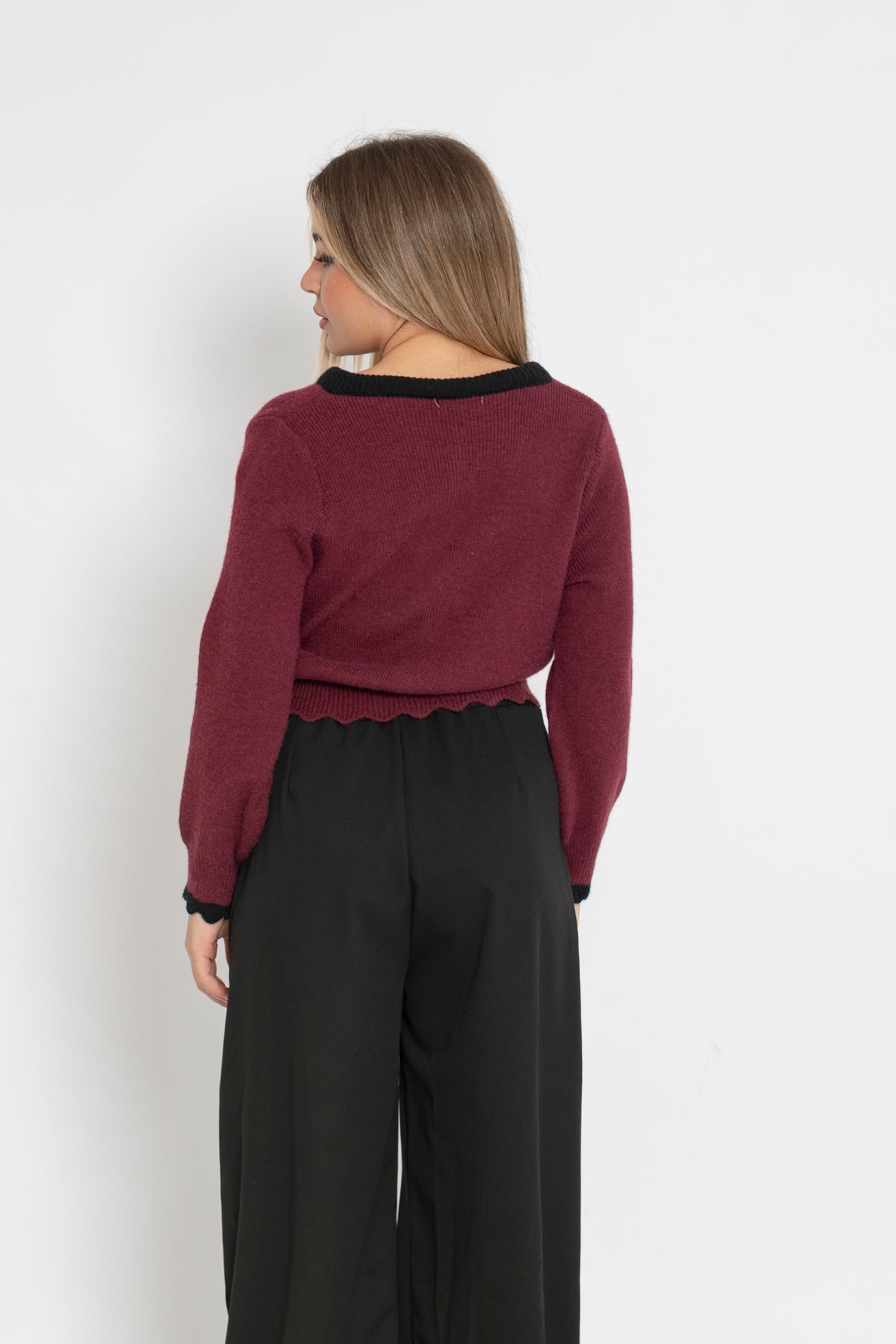 Cardigan con foulard