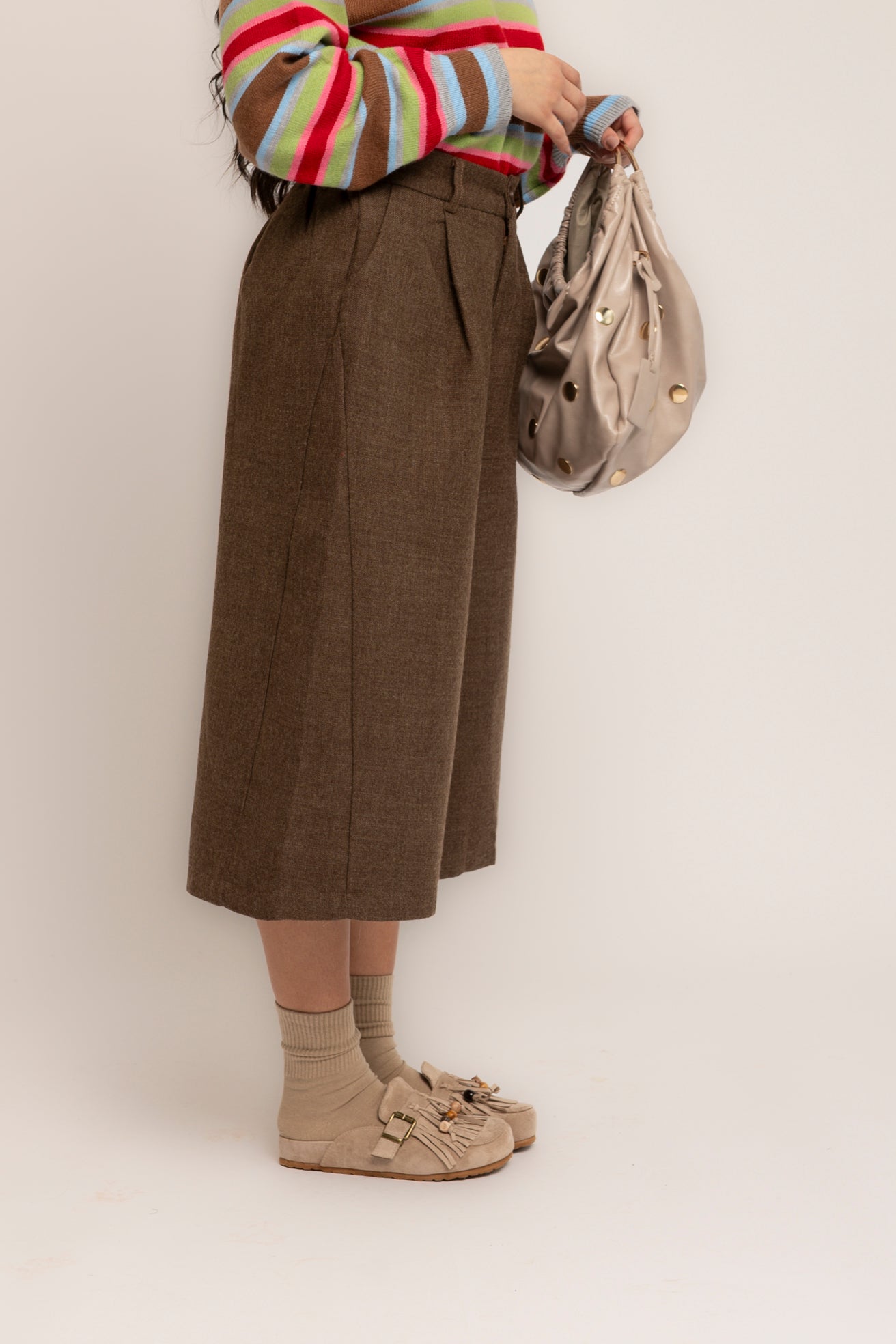 Bermuda in panno con elastico