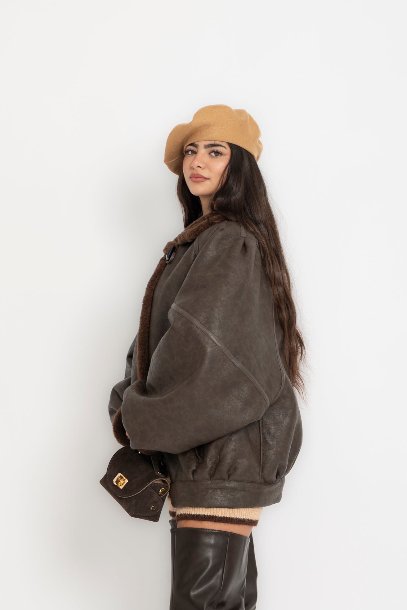 Montone oversize brown