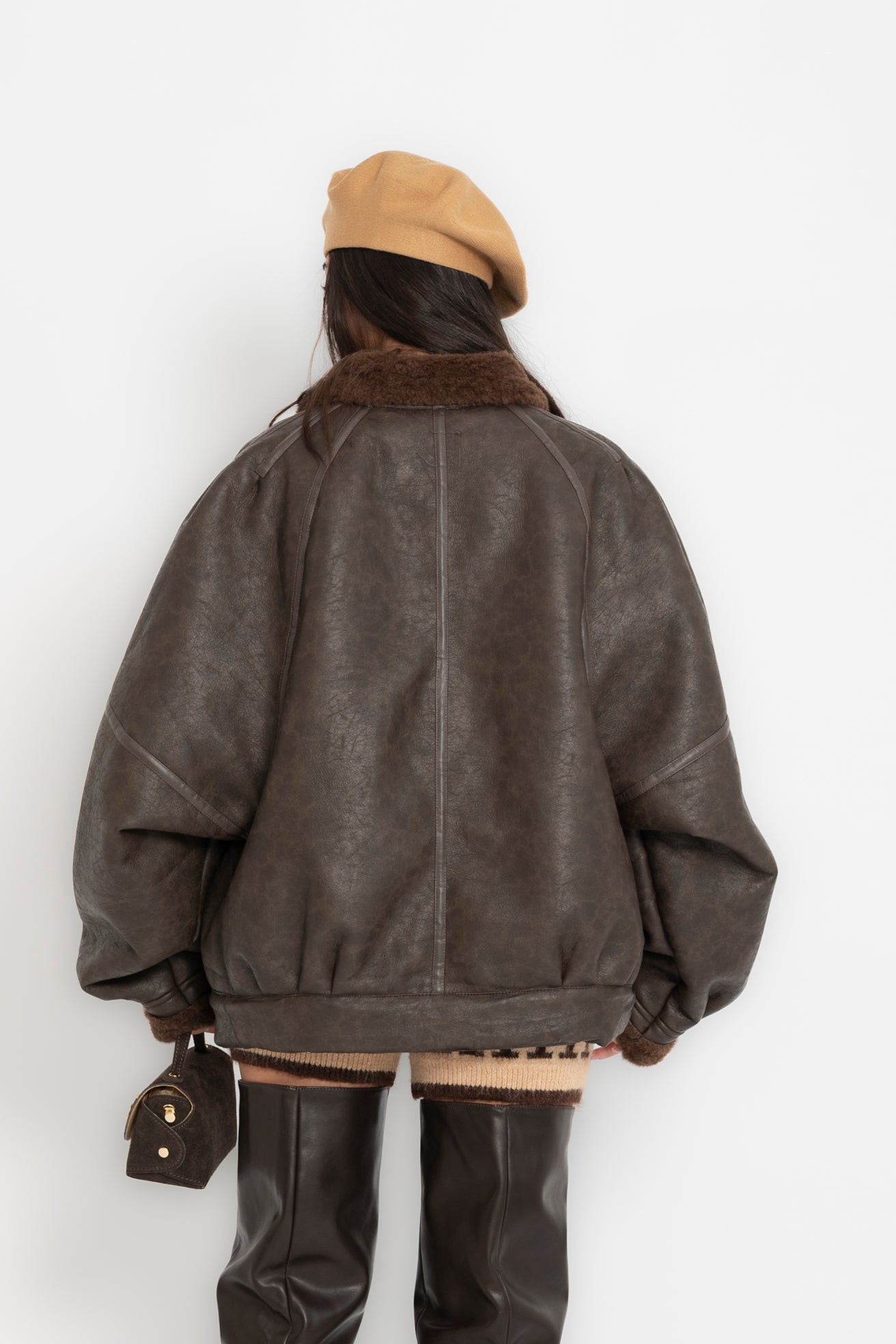 Montone oversize brown