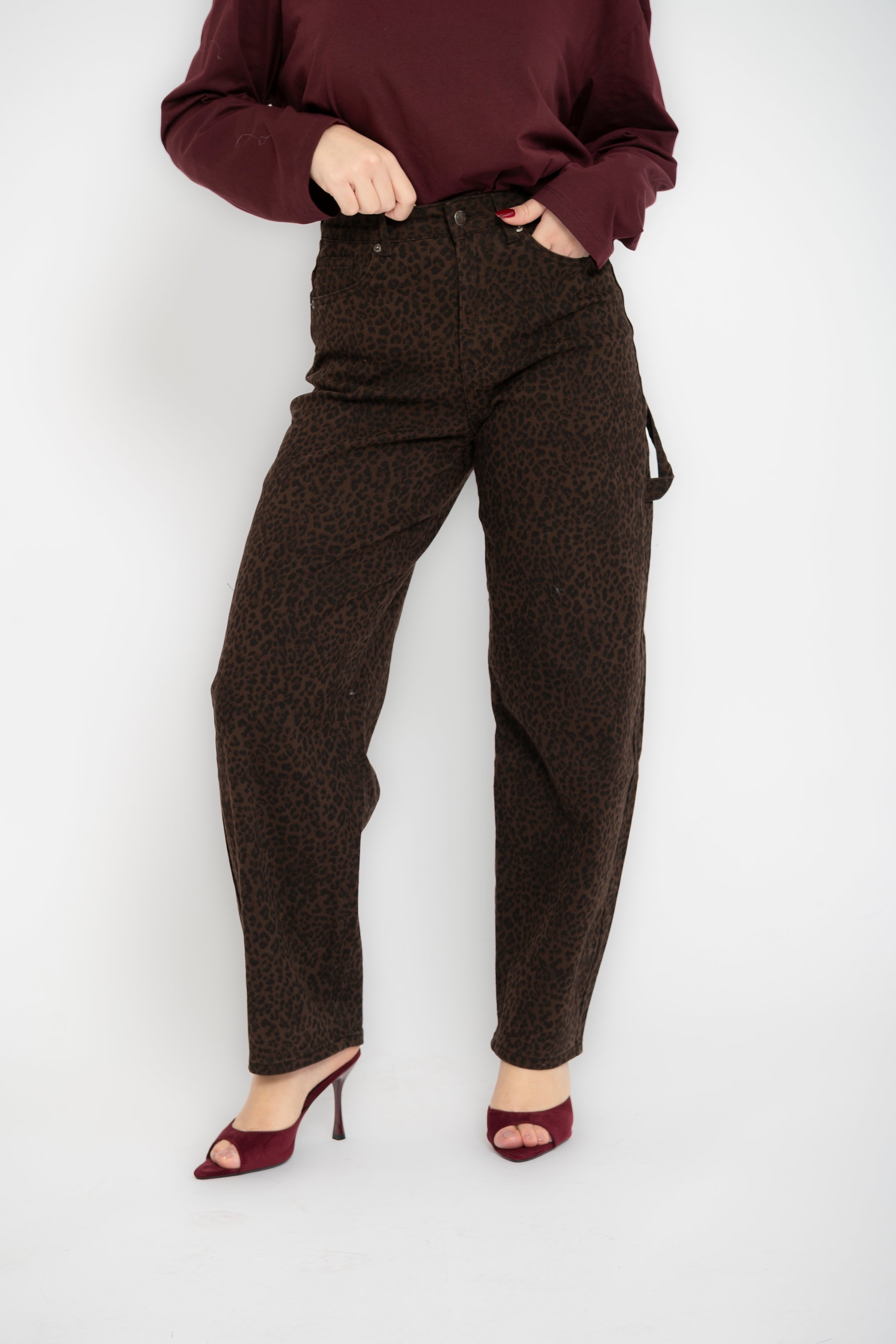 Jeans animalier ballon