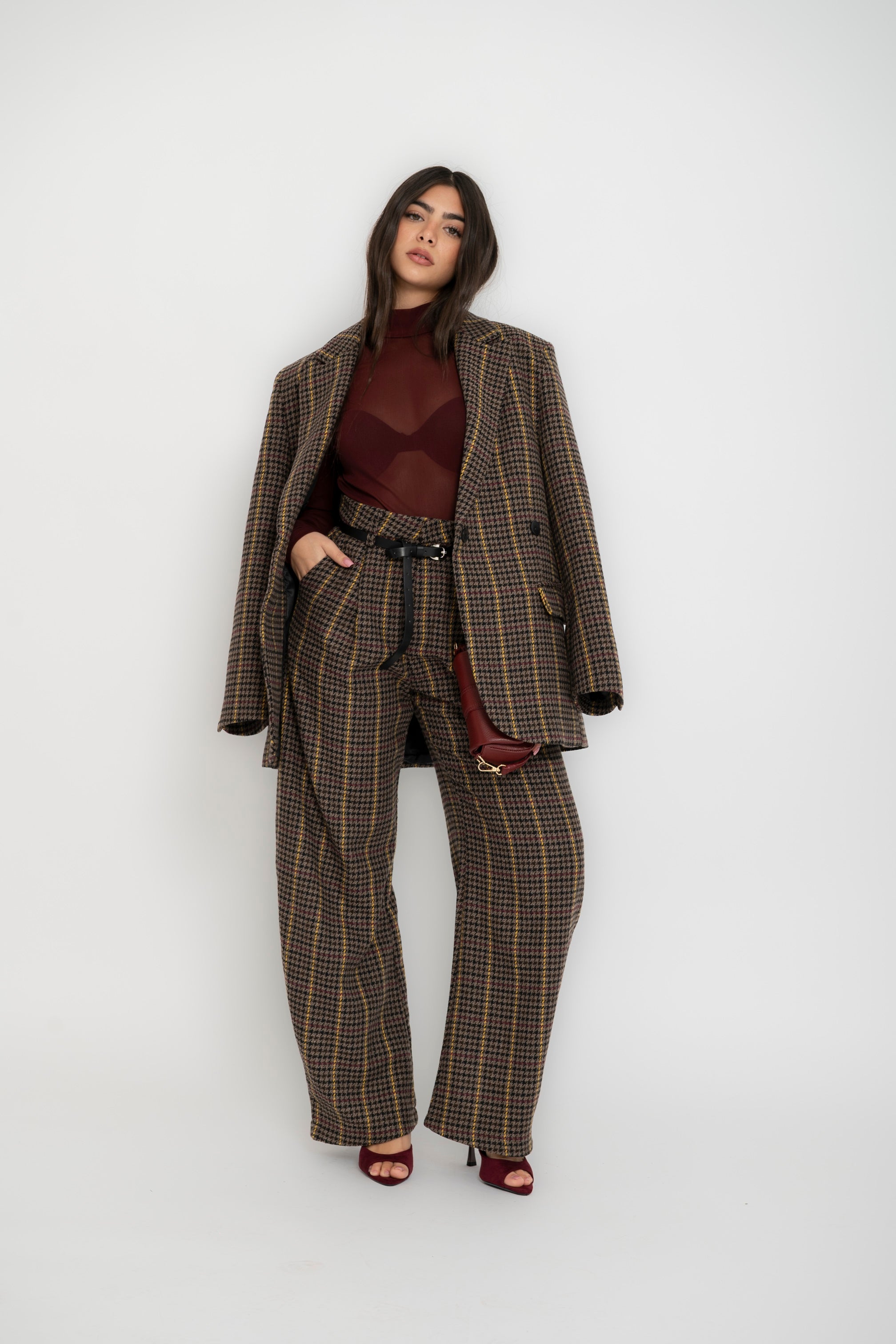 Tailleur pied de poule Lumina