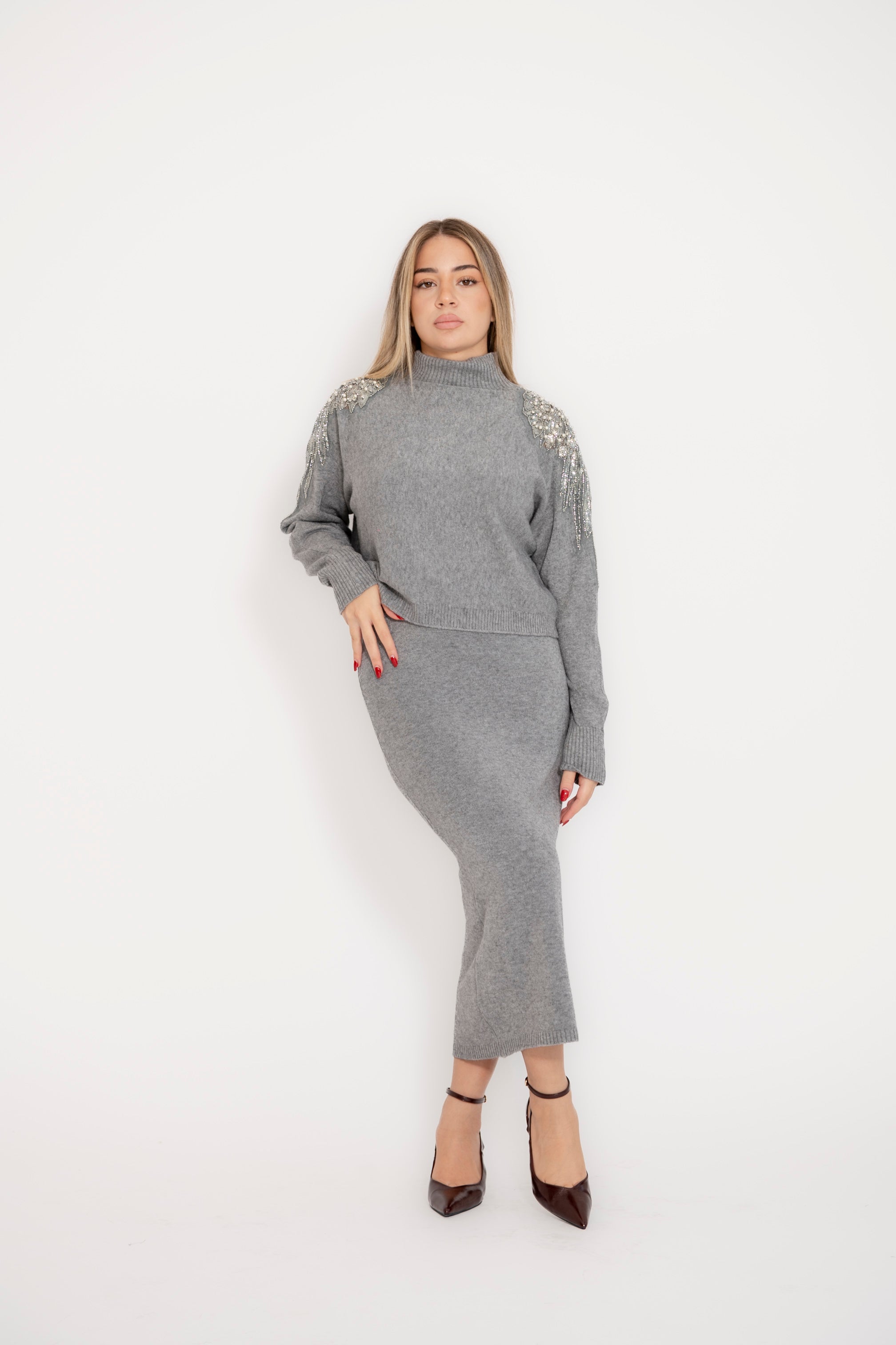Cordset in maglia shine