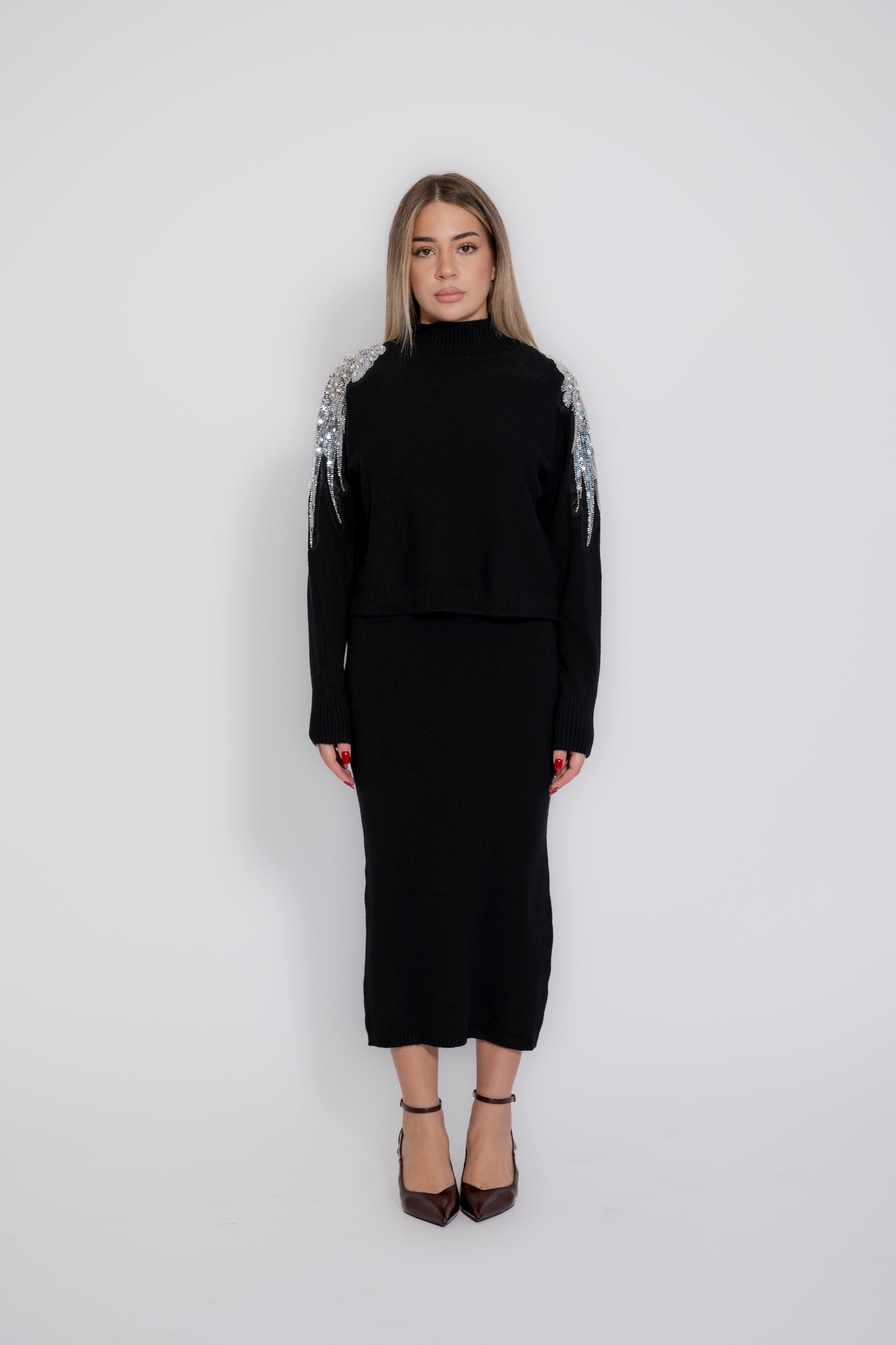 Cordset in maglia shine