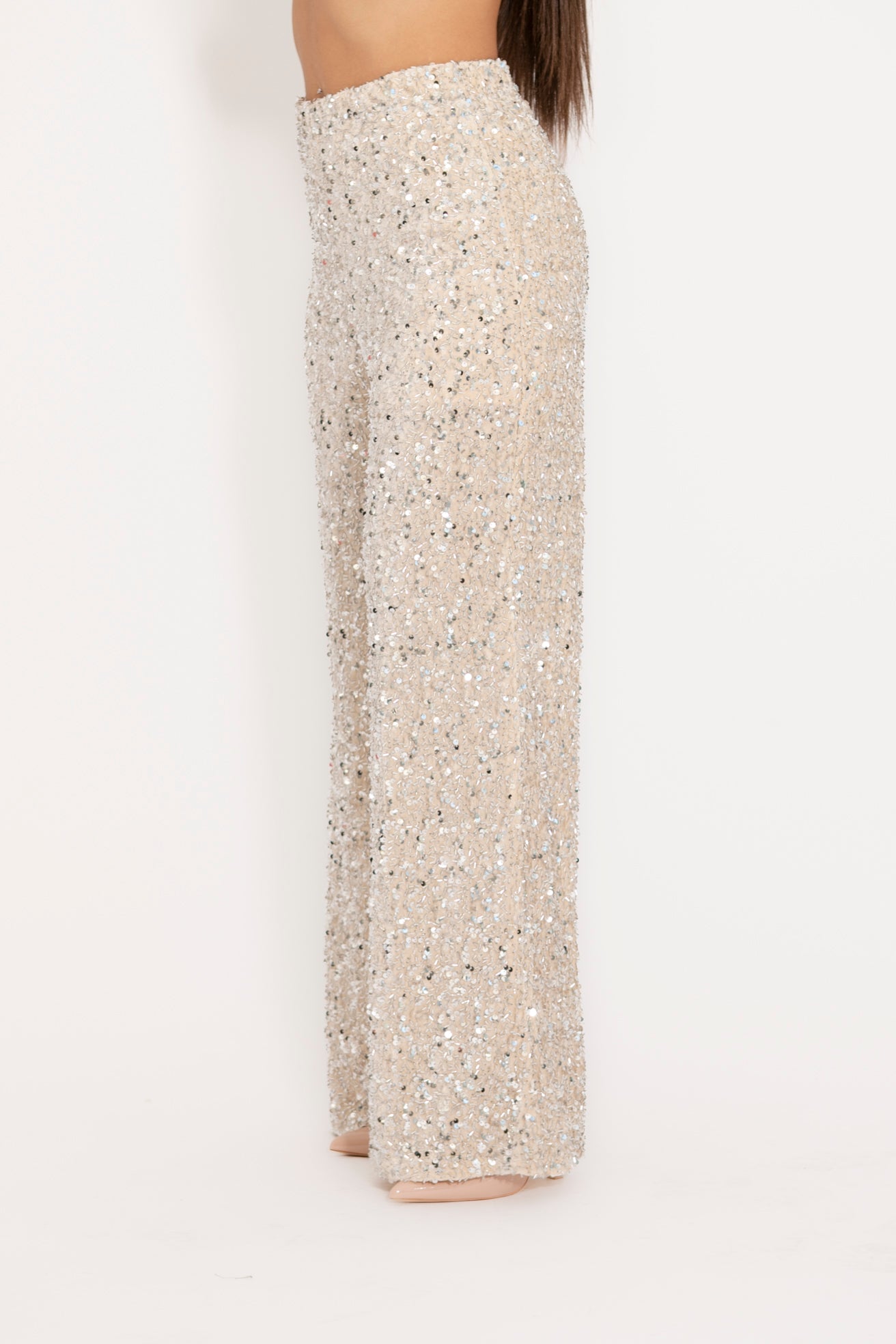 Pantalone palazzo paillettes