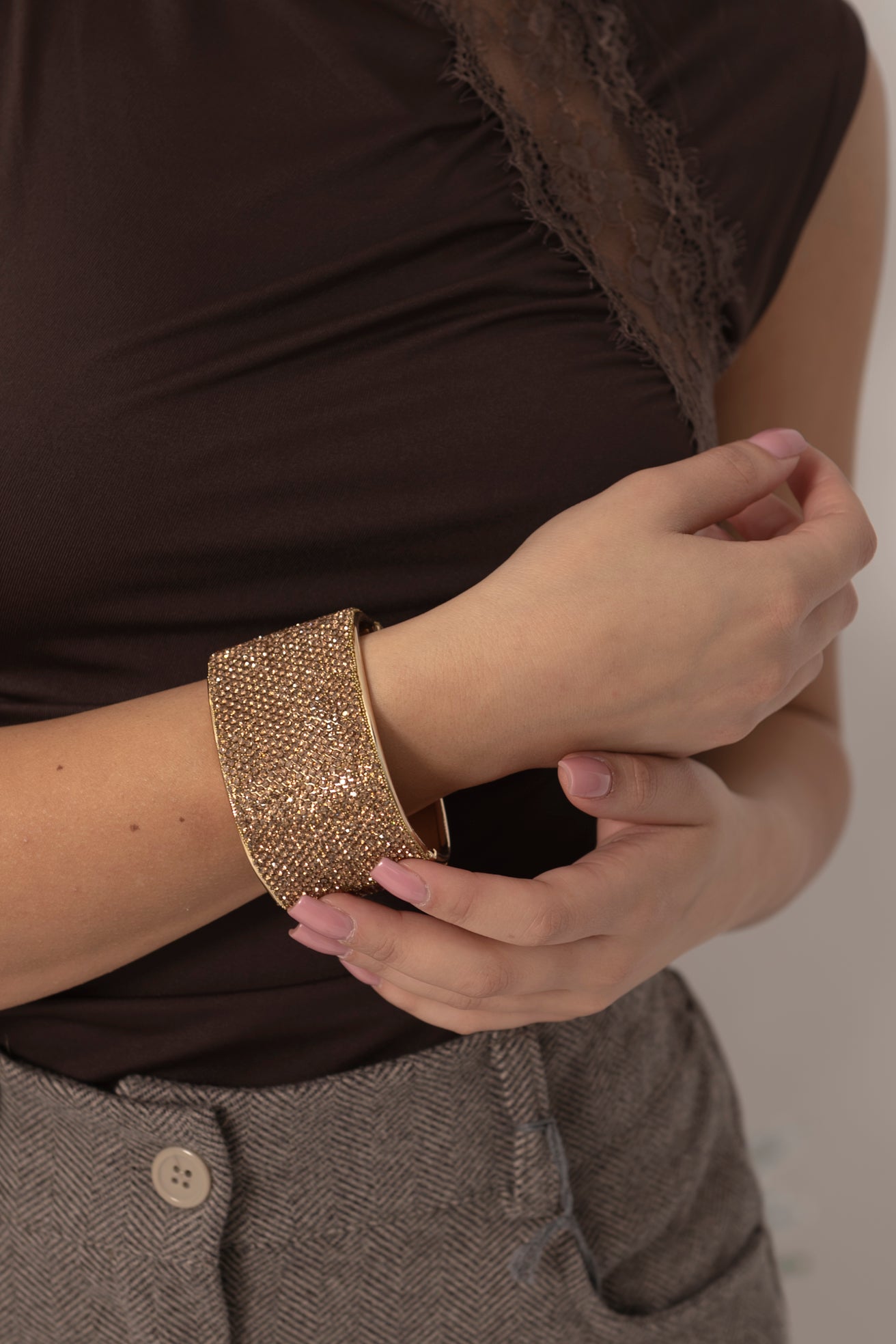 Bracciale rigido strass