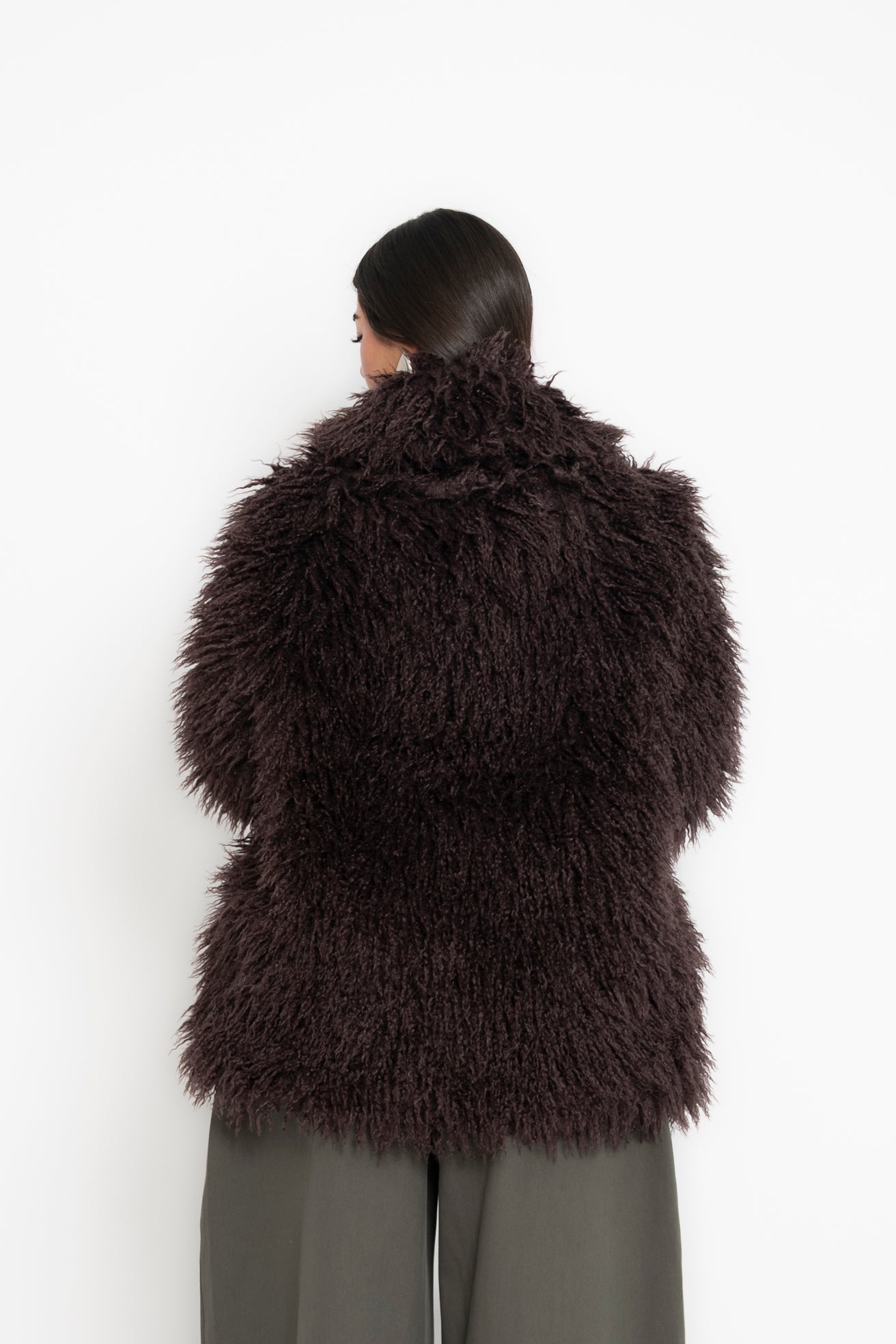 Pelliccia corta teddy brown