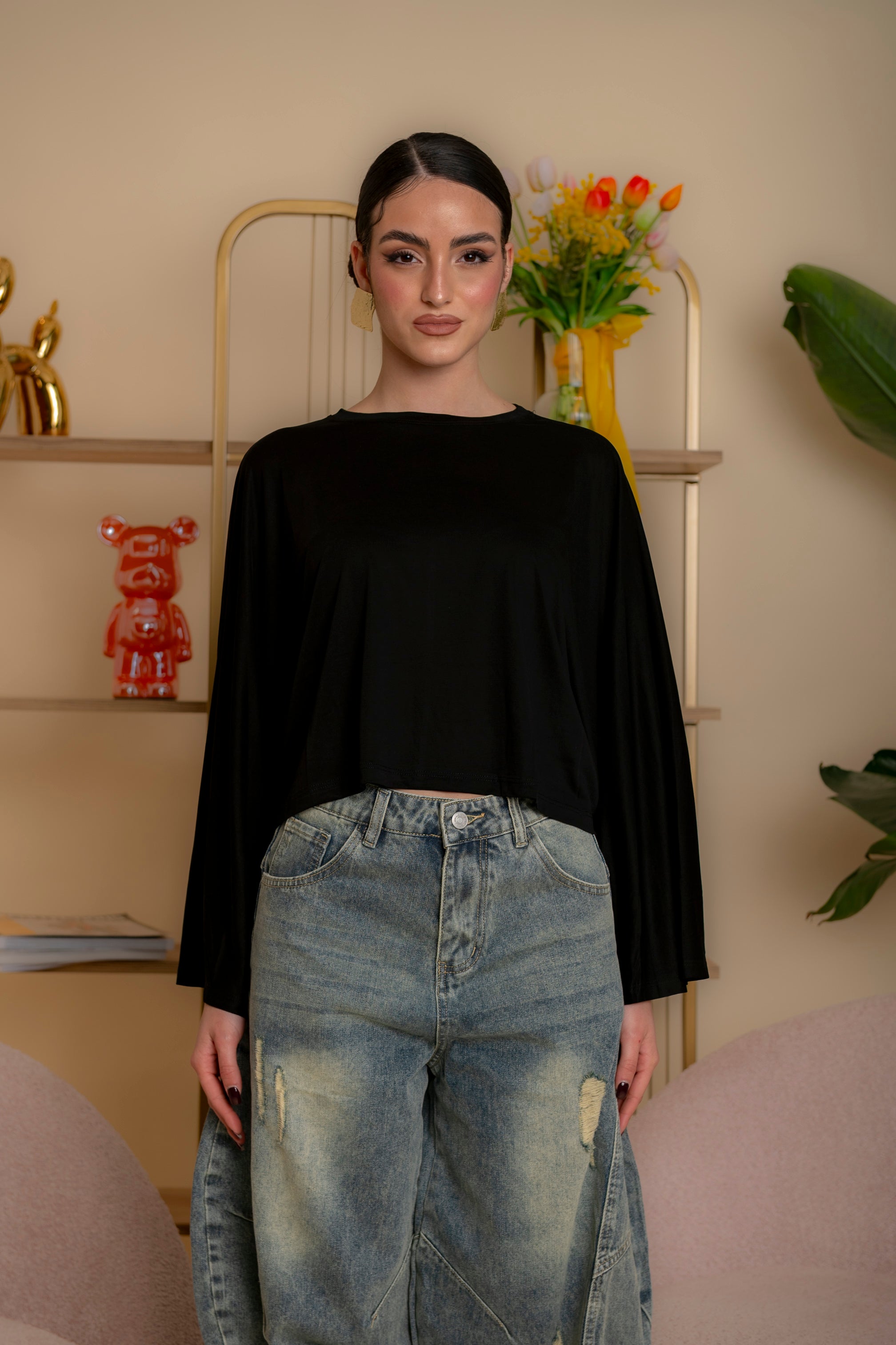 Maglia morbida crop