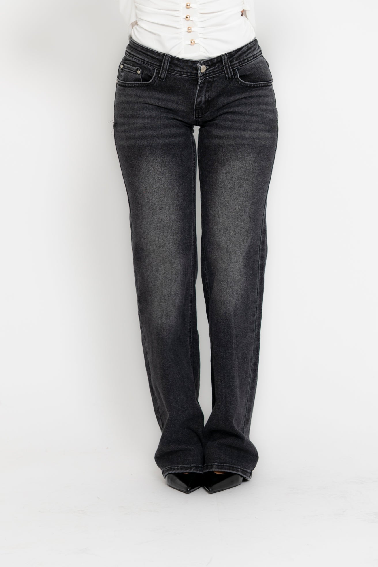 Jeans vita bassa black