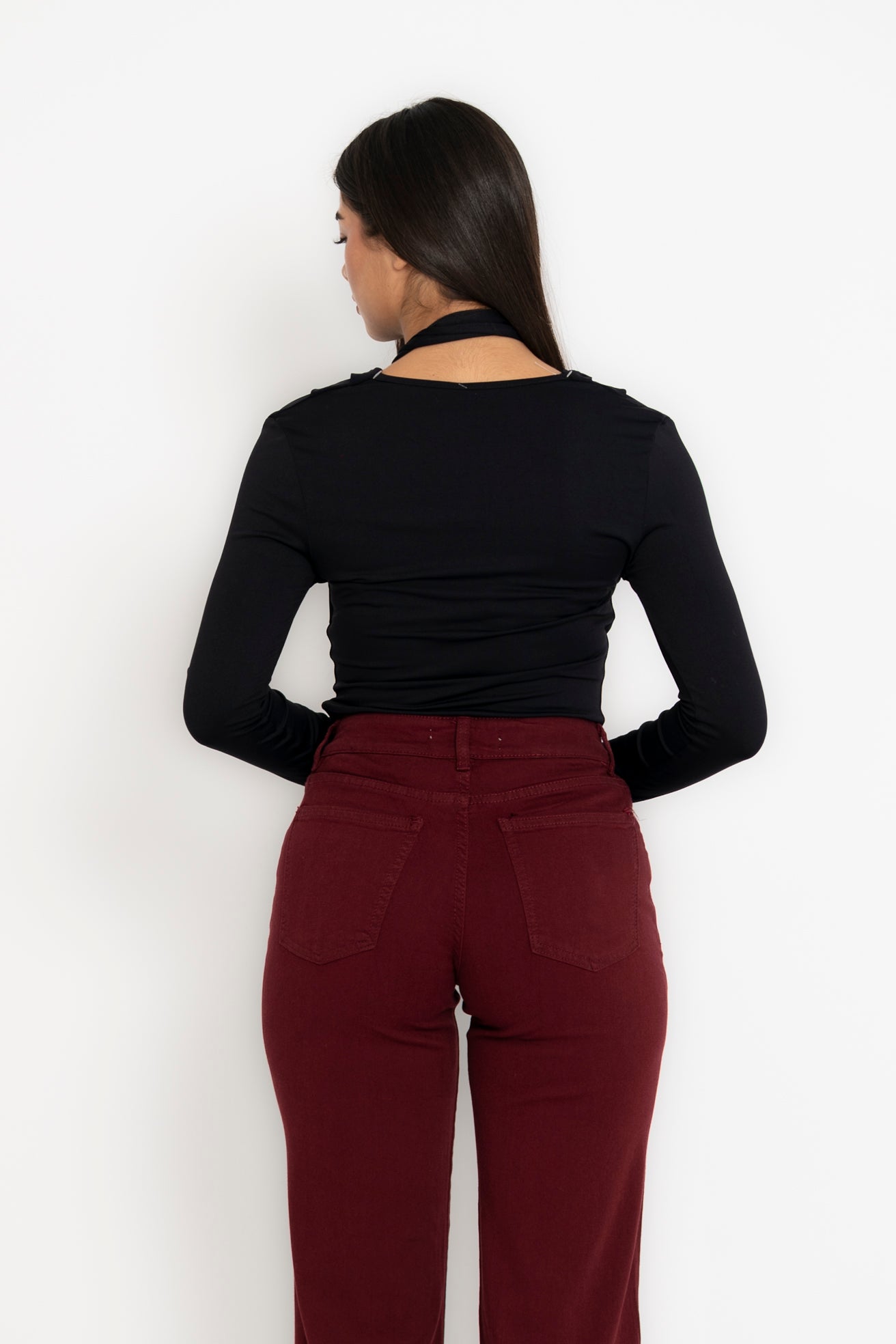 Maglia licra con fiocco