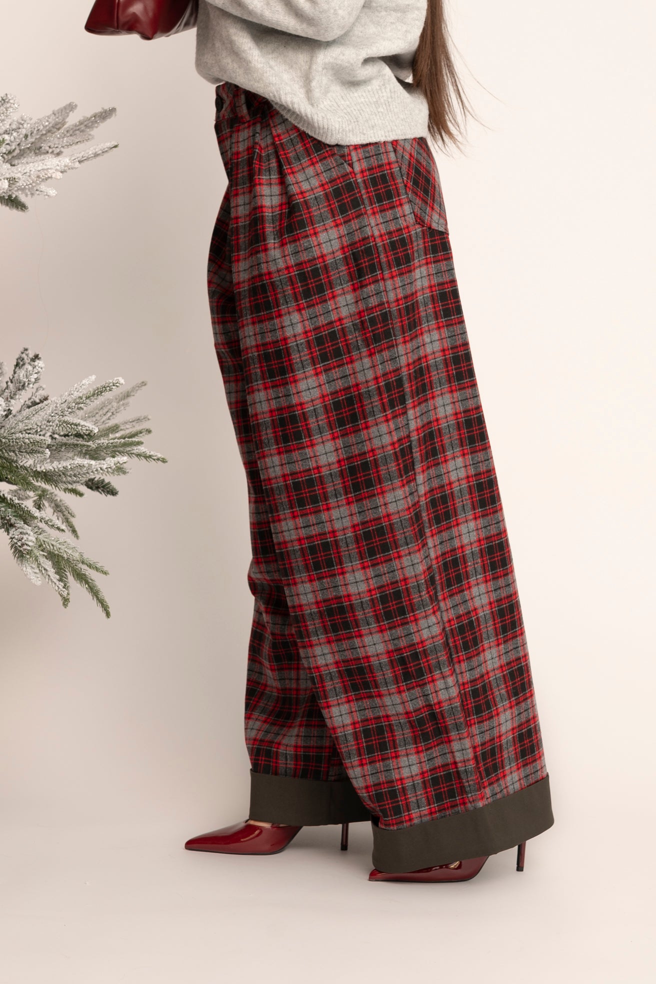 Pantalone a quadri Red