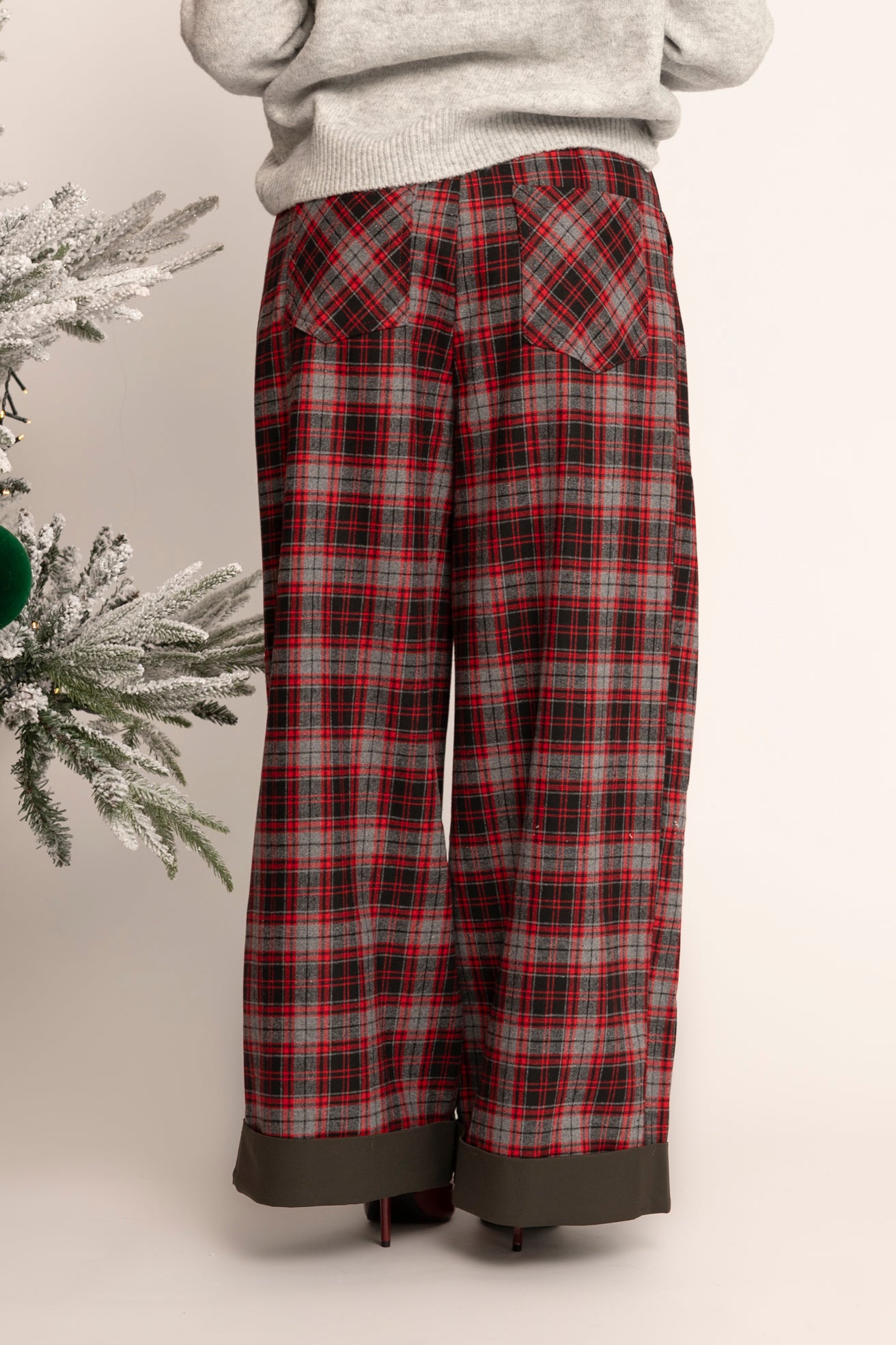 Pantalone a quadri Red