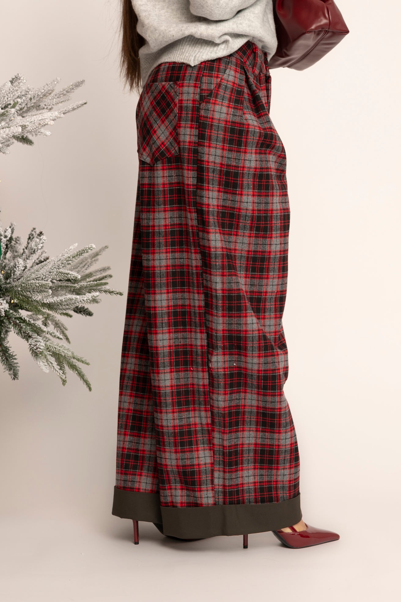 Pantalone a quadri Red
