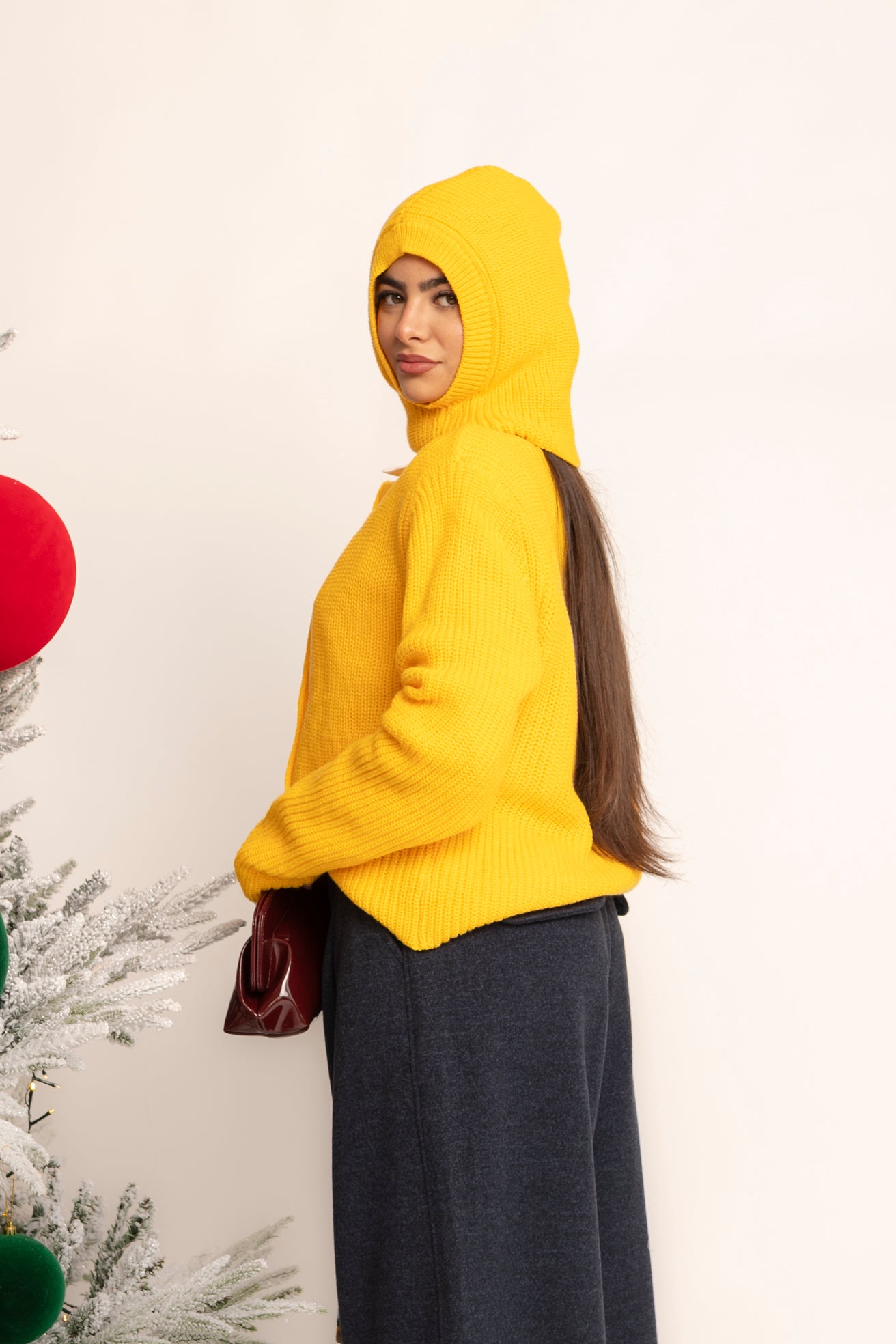 Cardigan con balaclava