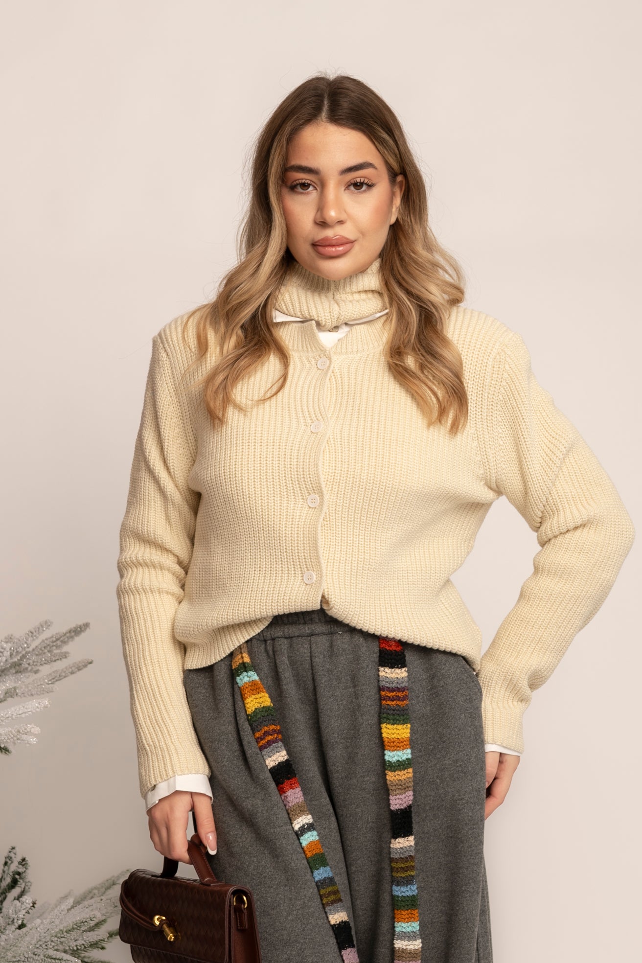 Cardigan con balaclava