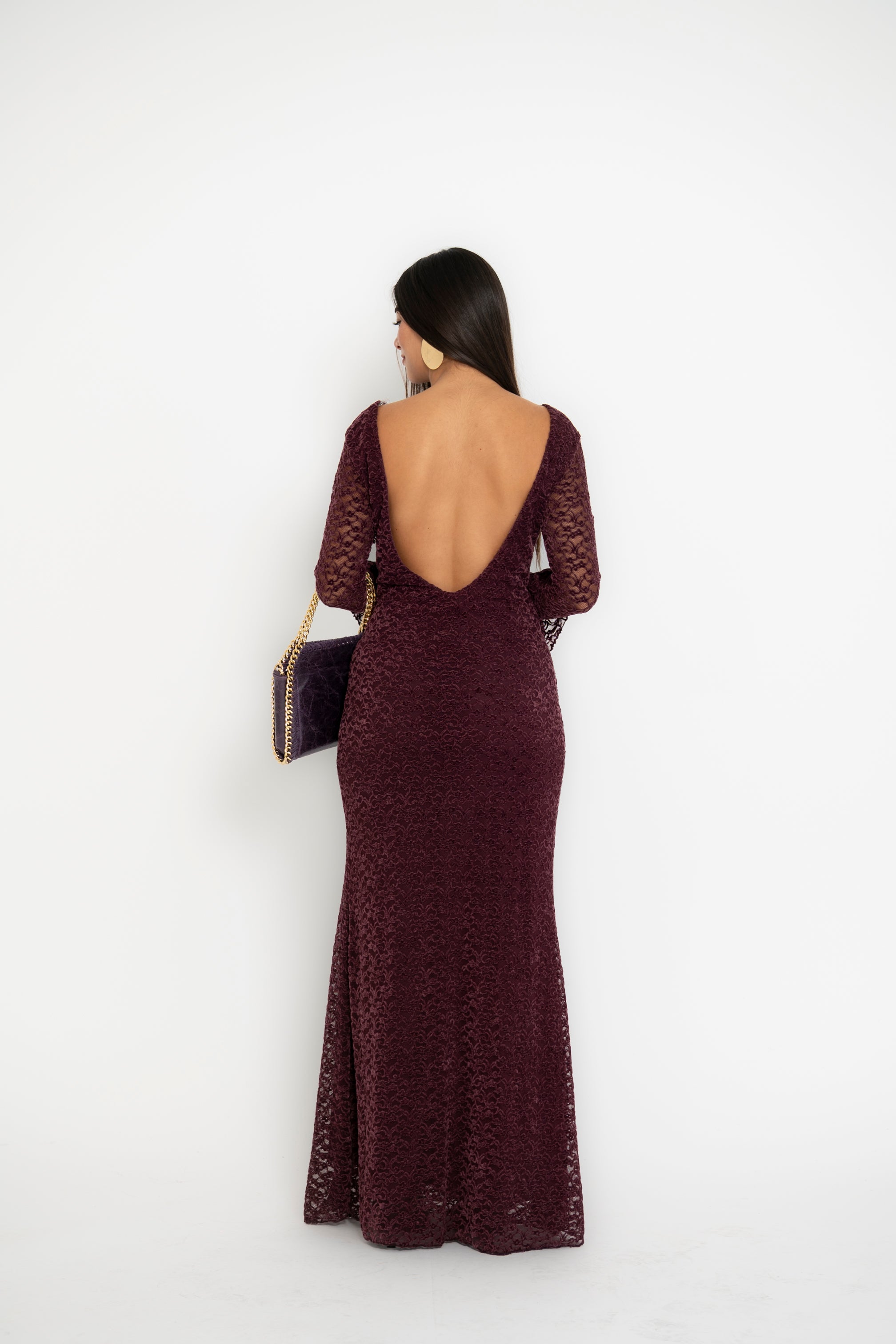 Abito con dettagli in velluto