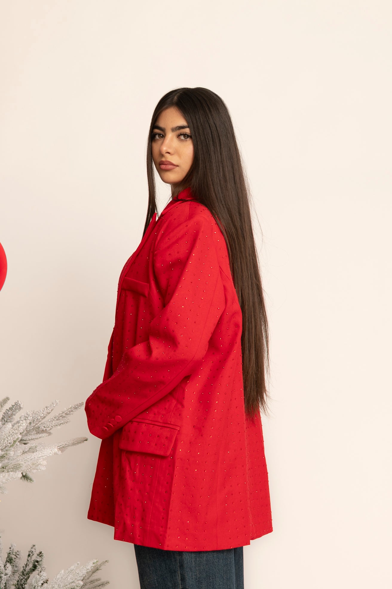 Giacca con strass red