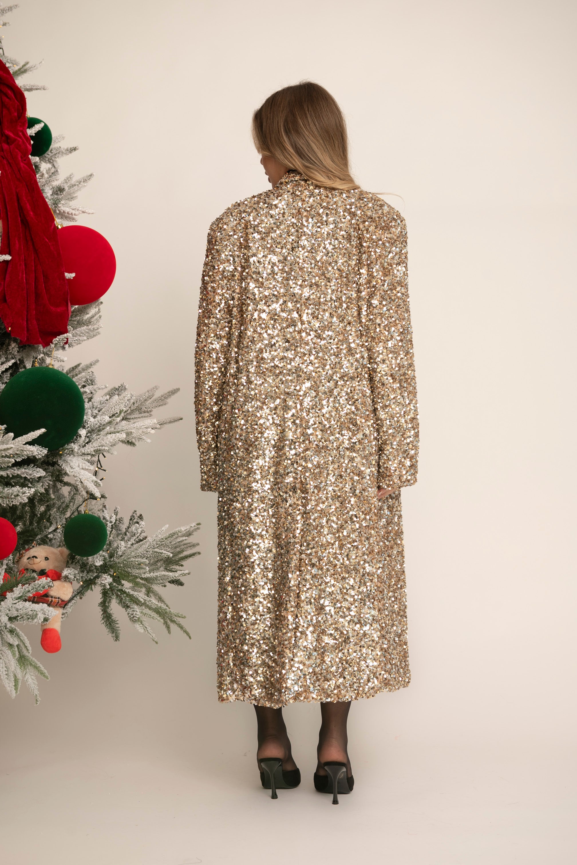 Cappotto paillettes gold Lumina