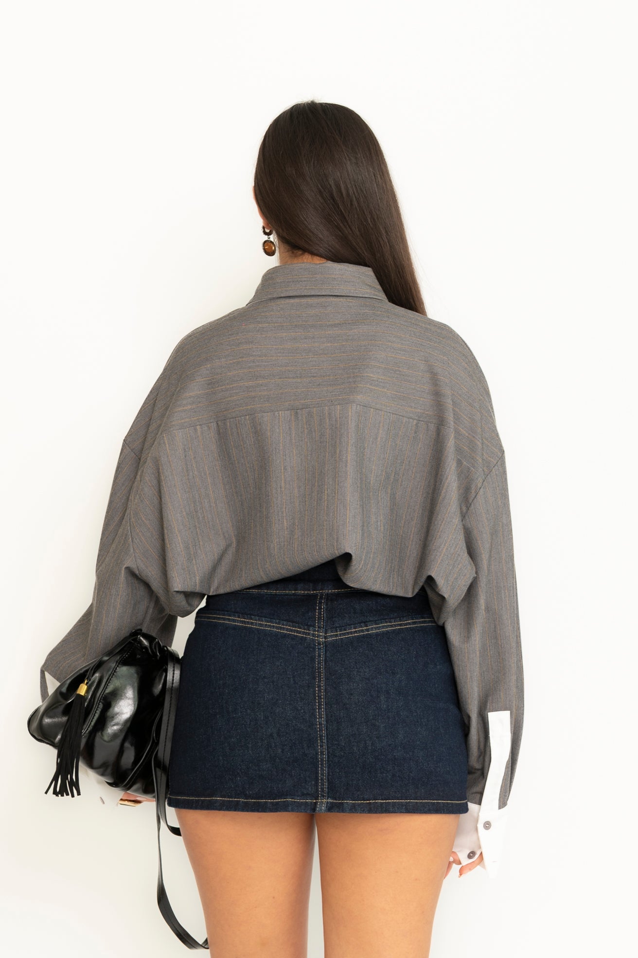 Camicia rigata grey