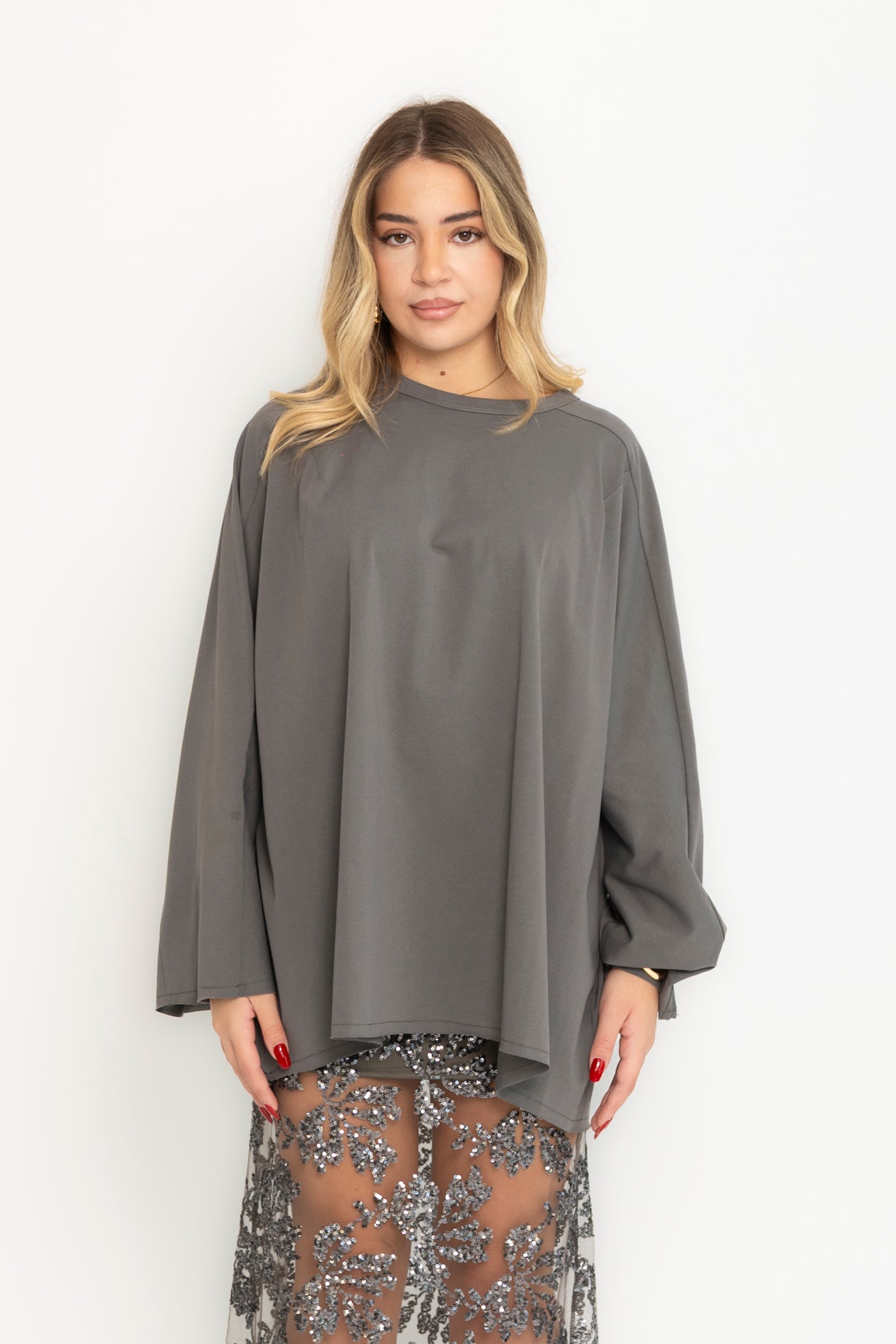 Maglia oversize manica lunga