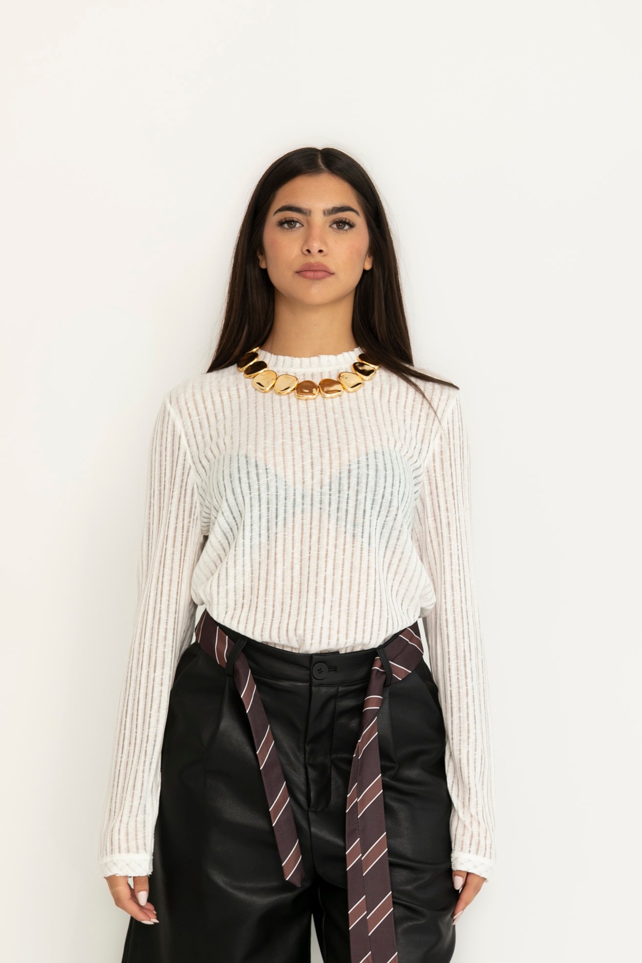 Maglia in filo rigata