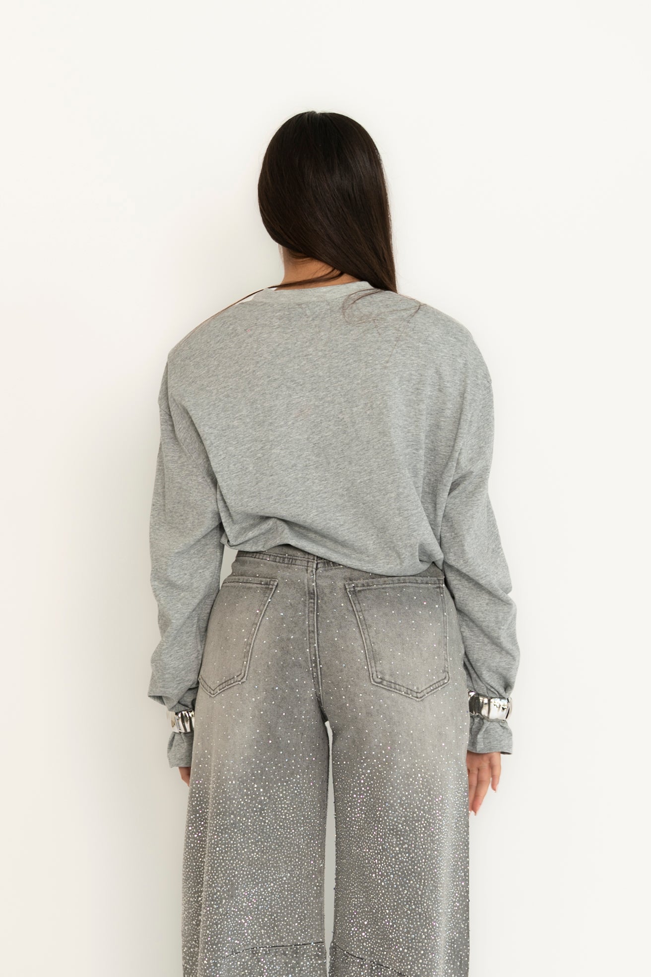 Maglia con spalline manica lunga