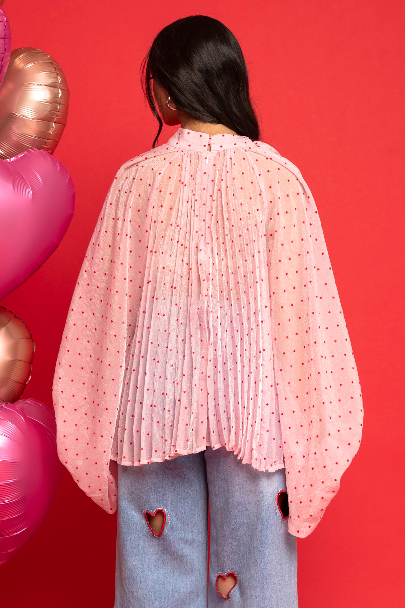 Camicia plissé cuori