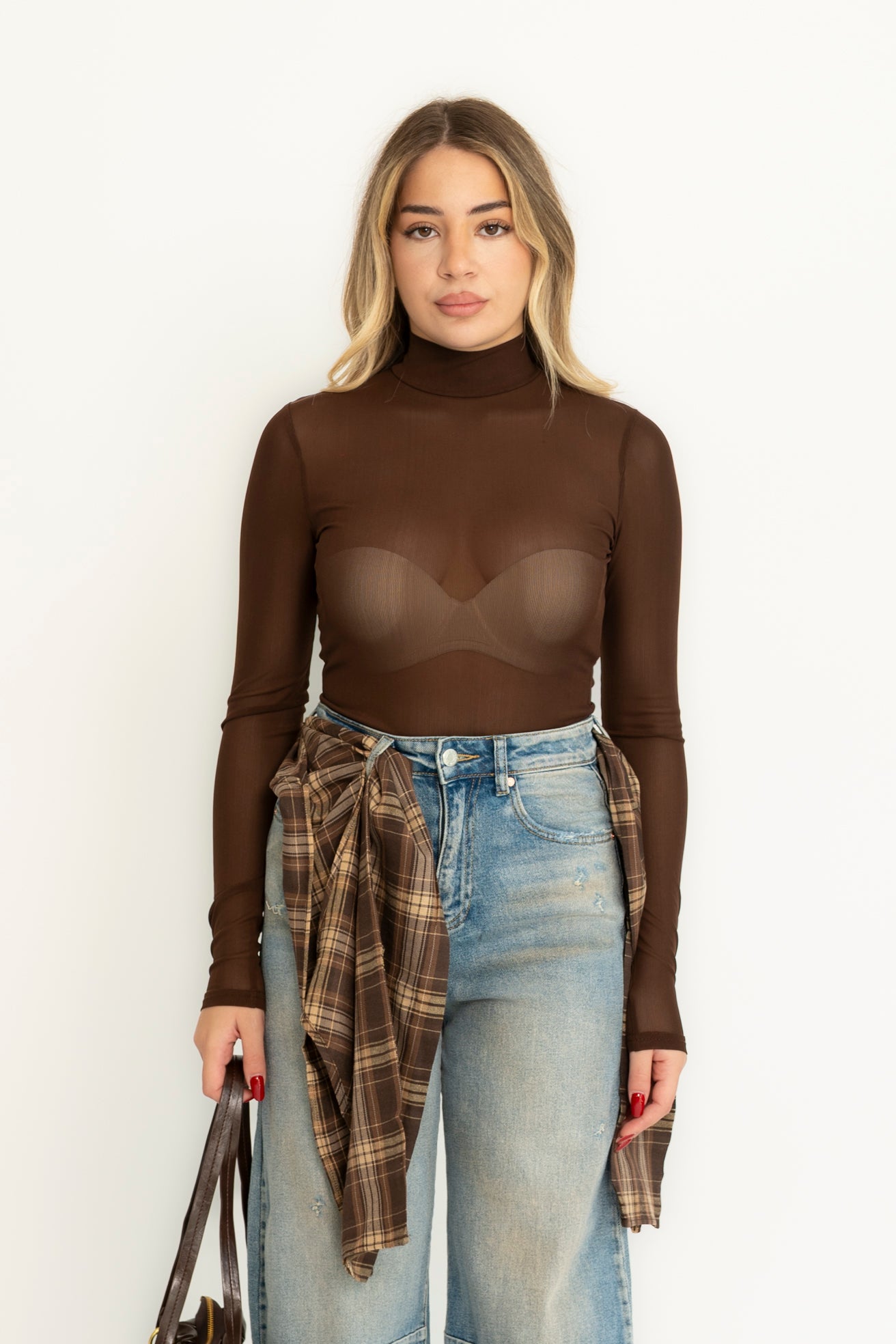 Body lupetto velato