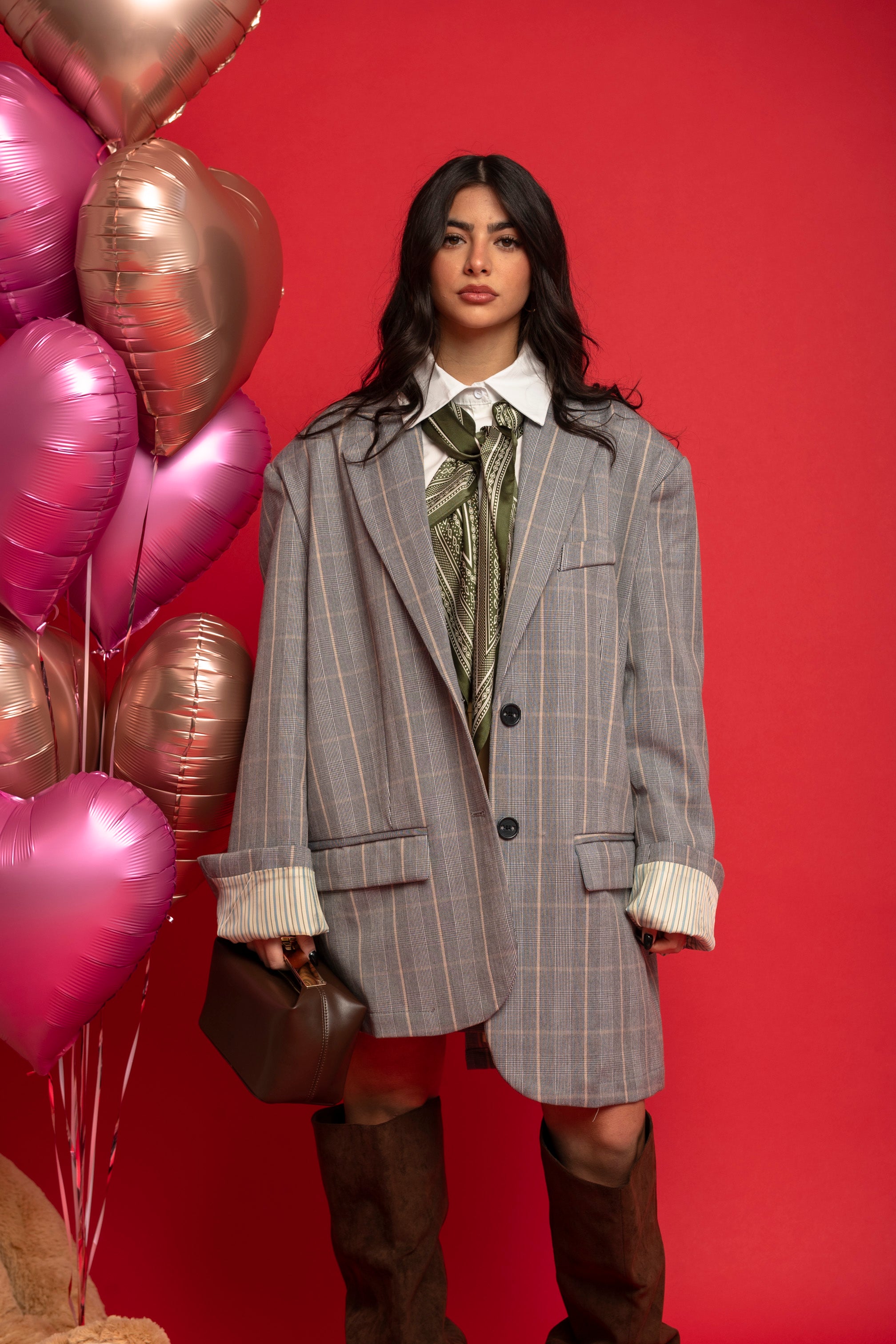 Giacca over a quadri grey