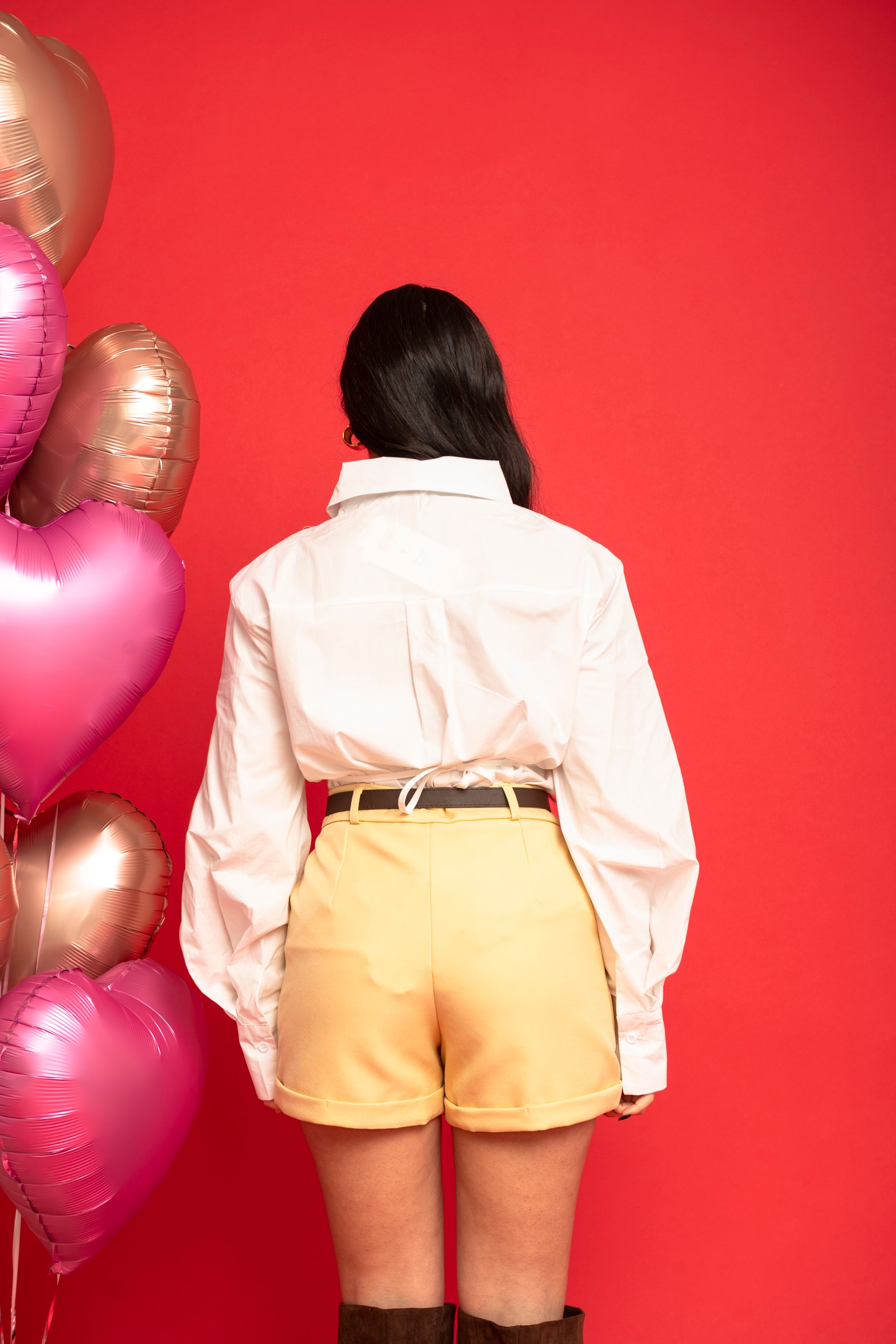 Camicia con cuciture in rilievo