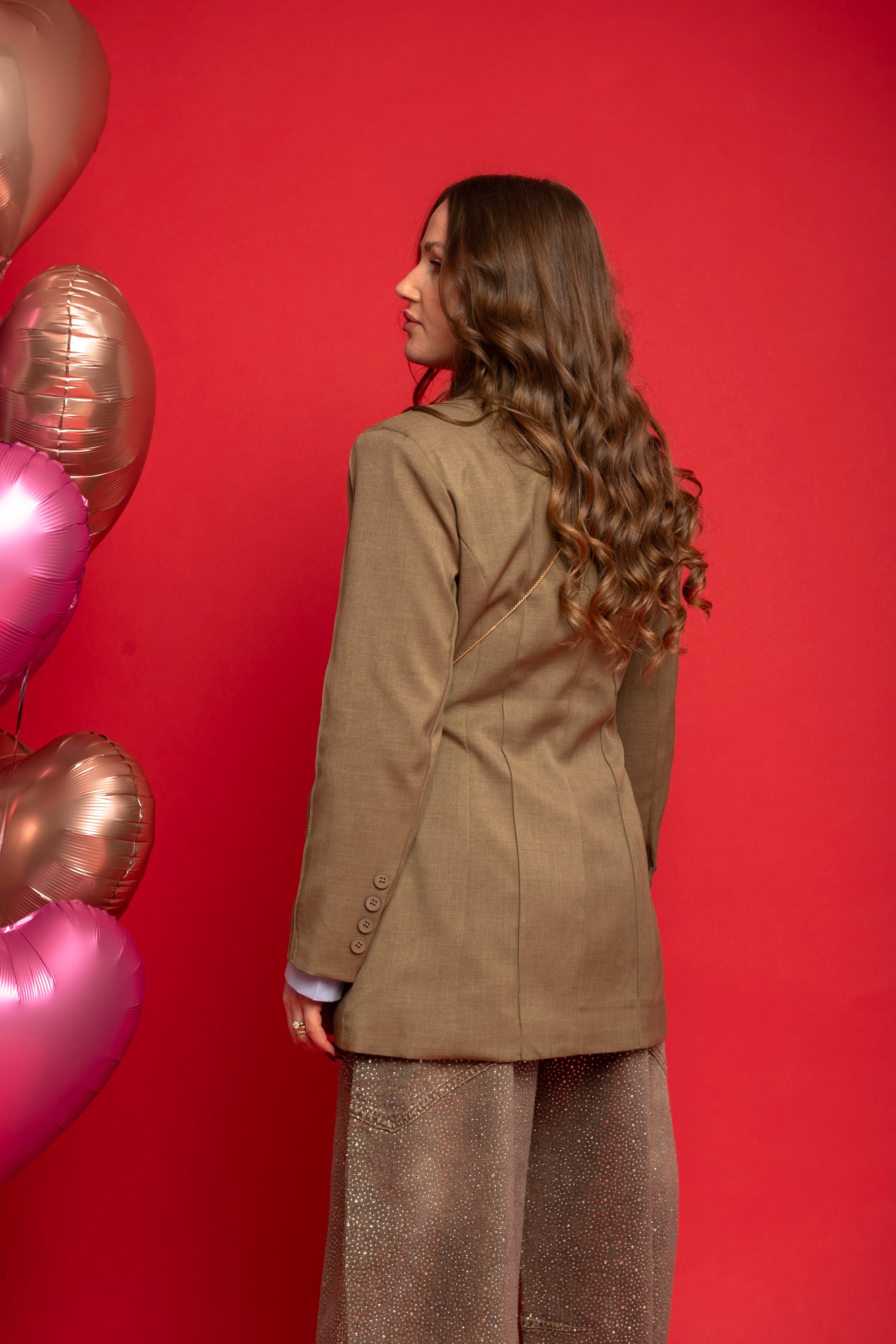 Giacca avvitata con cuciture fango