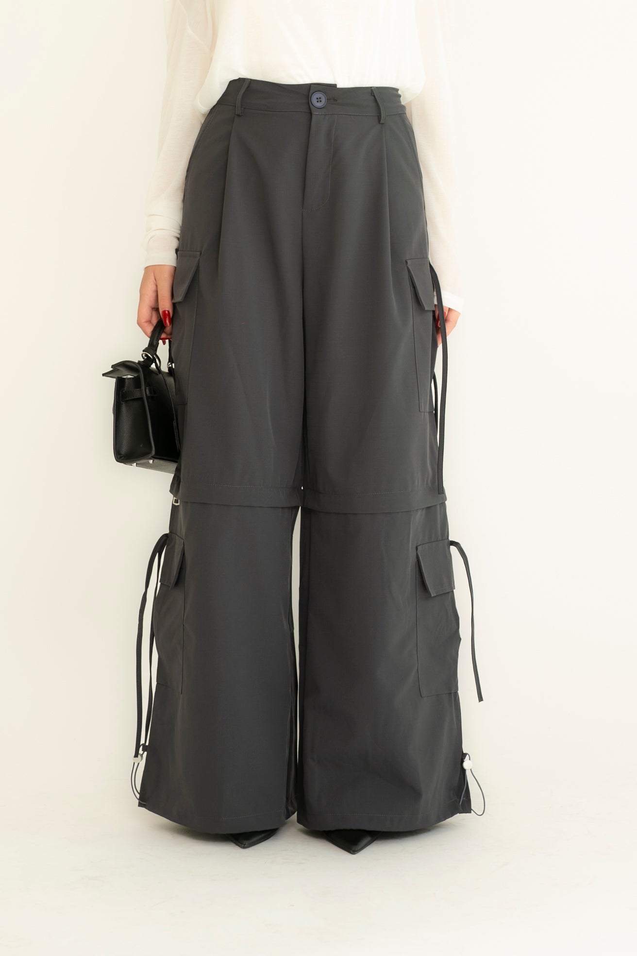 Pantalone cargo con zip