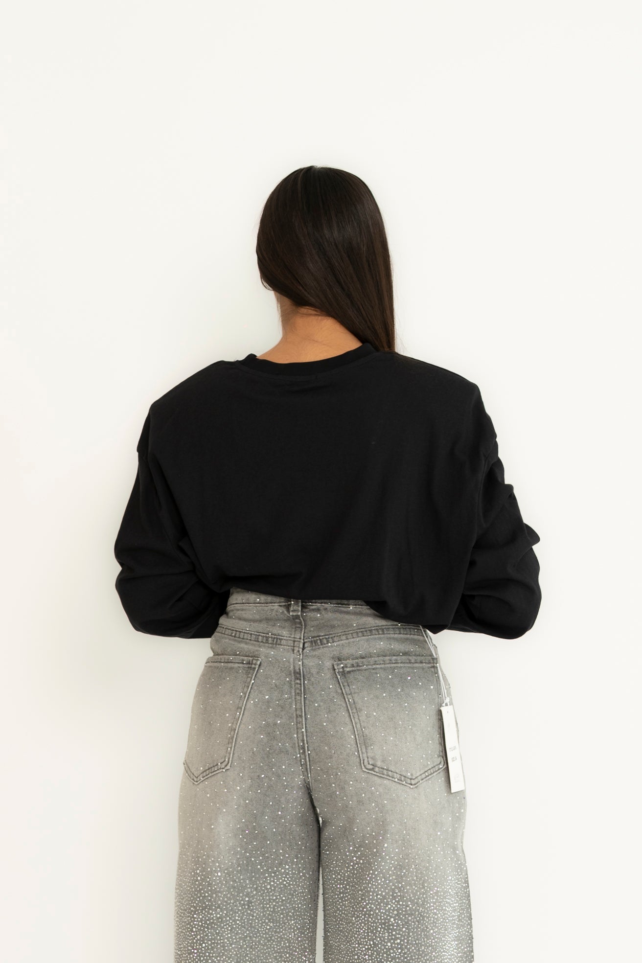 Maglia con spalline manica lunga
