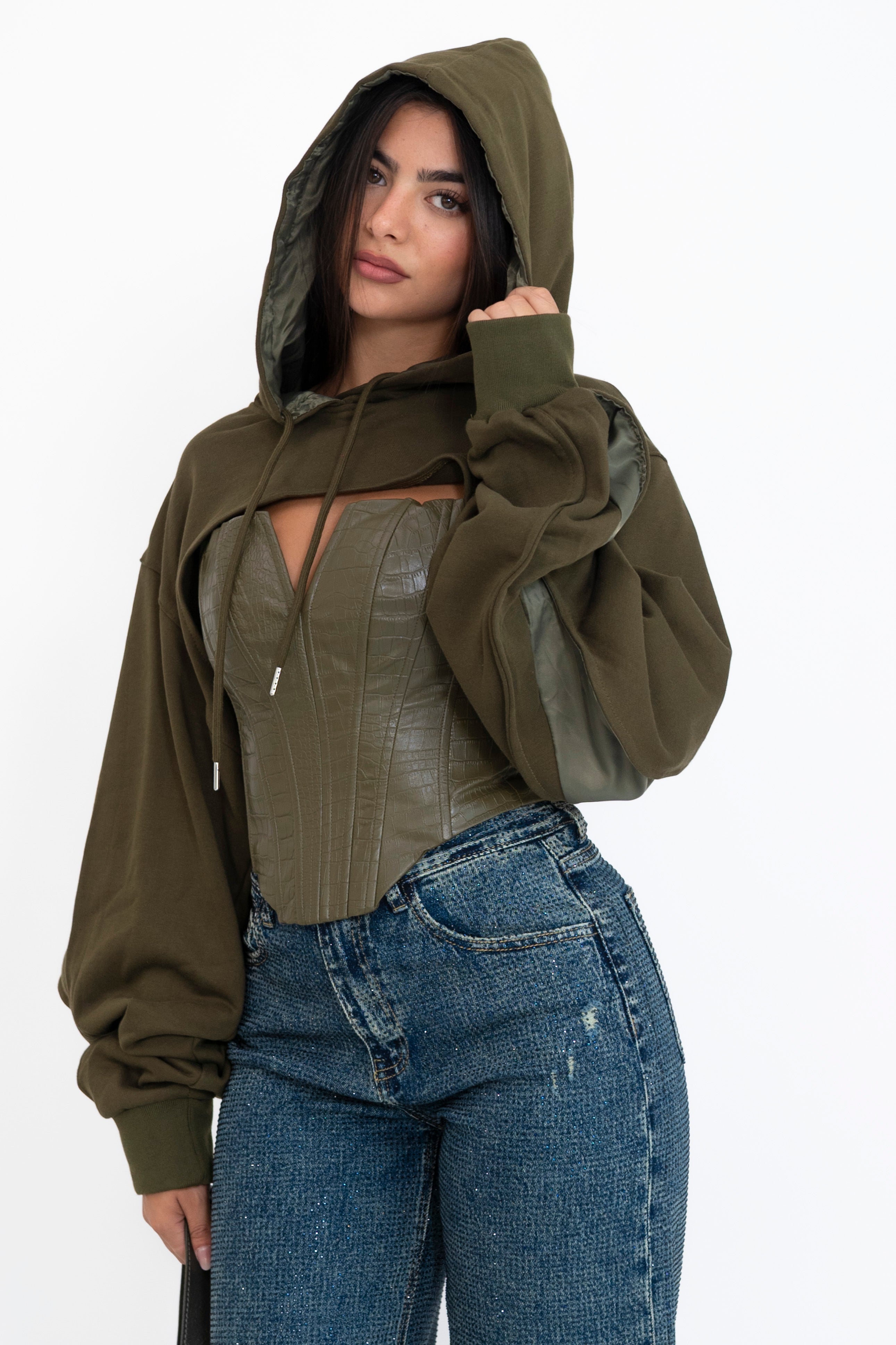 Felpa crop crop